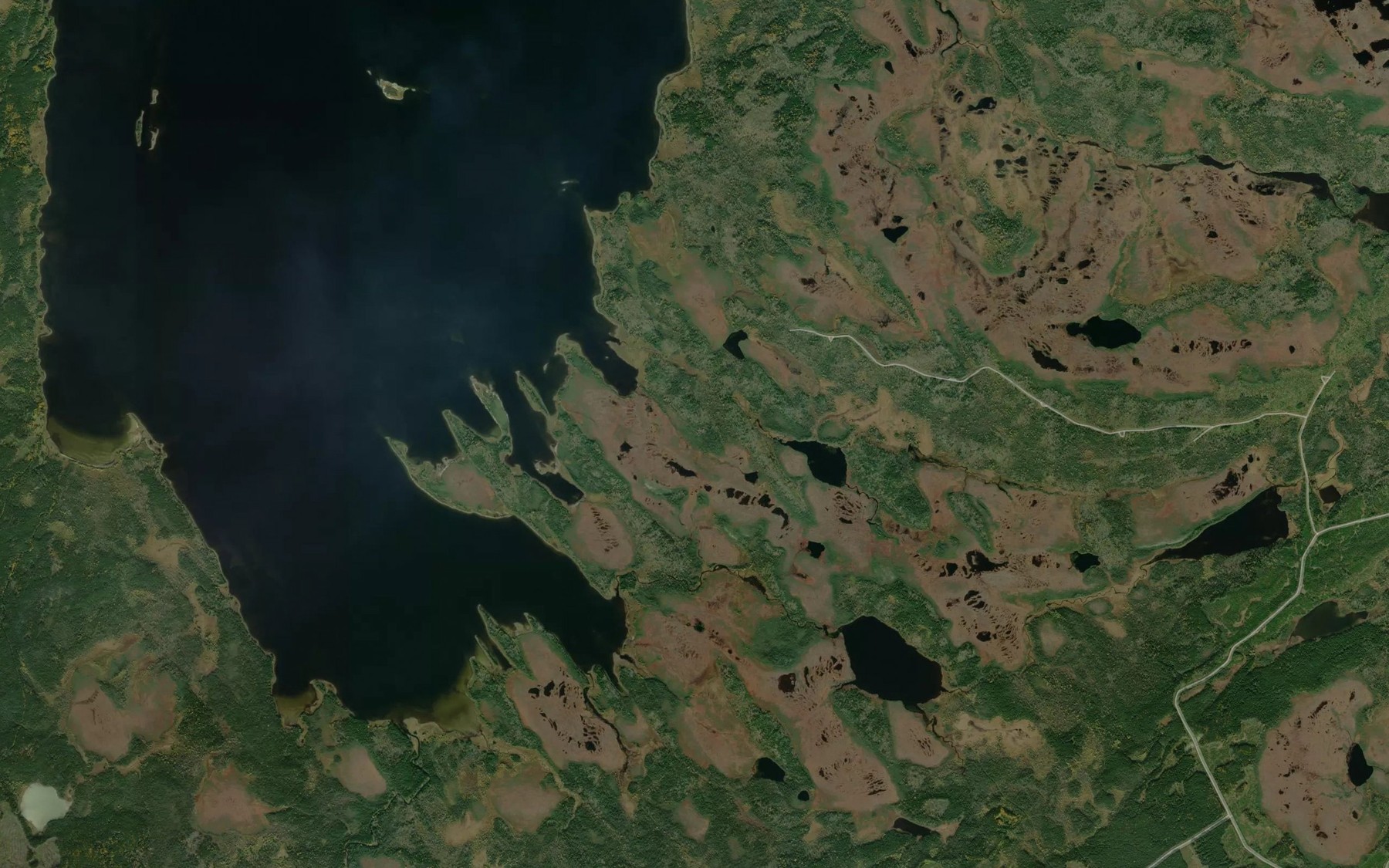 Satellite map of the Muskrat Brook