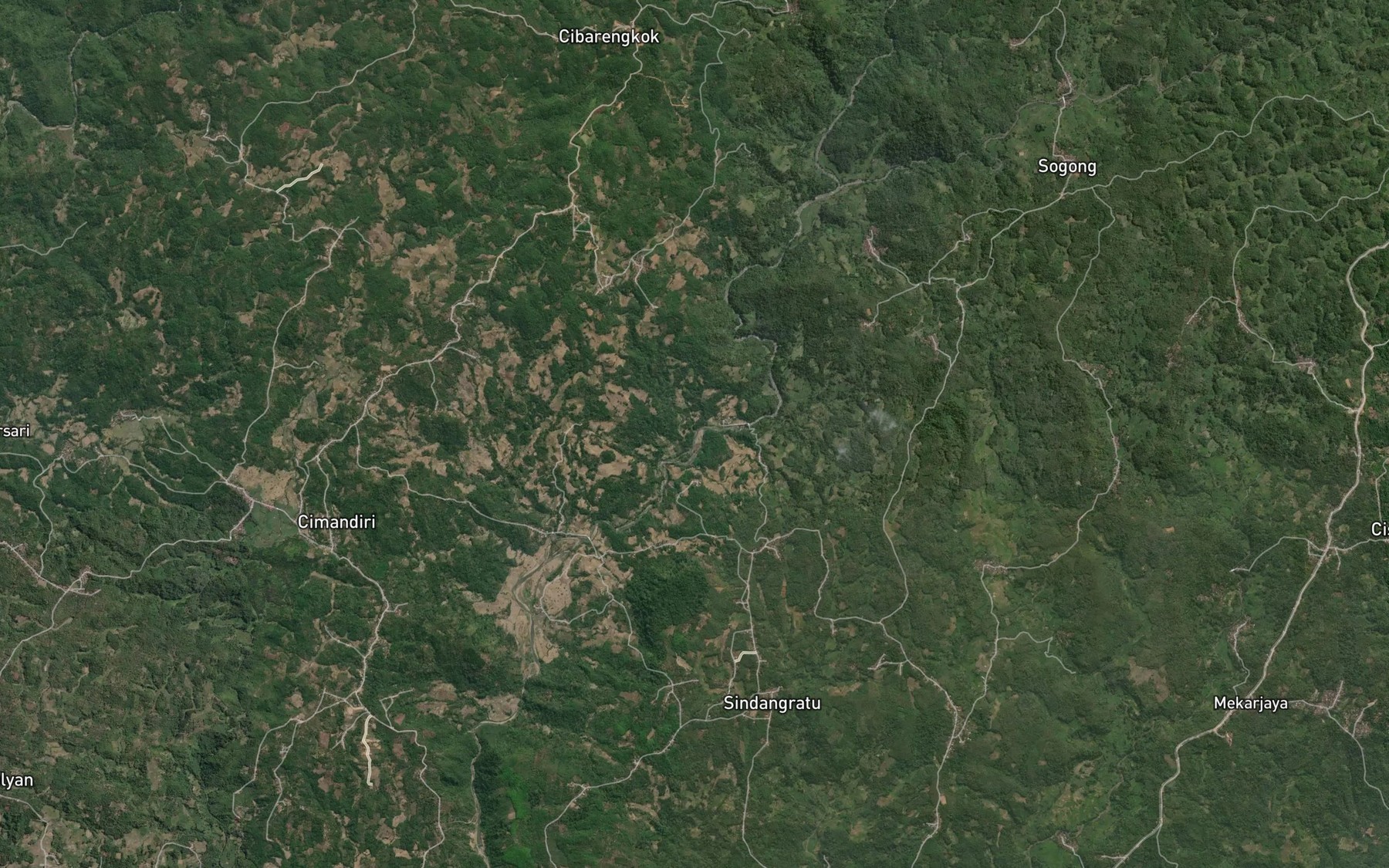 Satellite map of the Ci Peundeuy