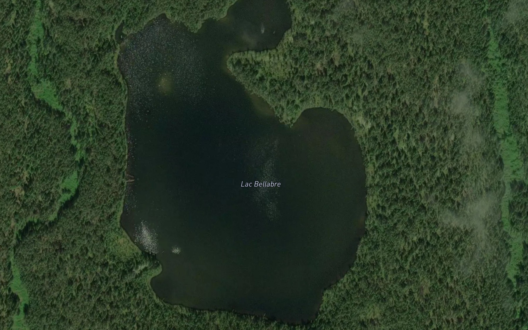 Satellite map of the Lac Bellabre