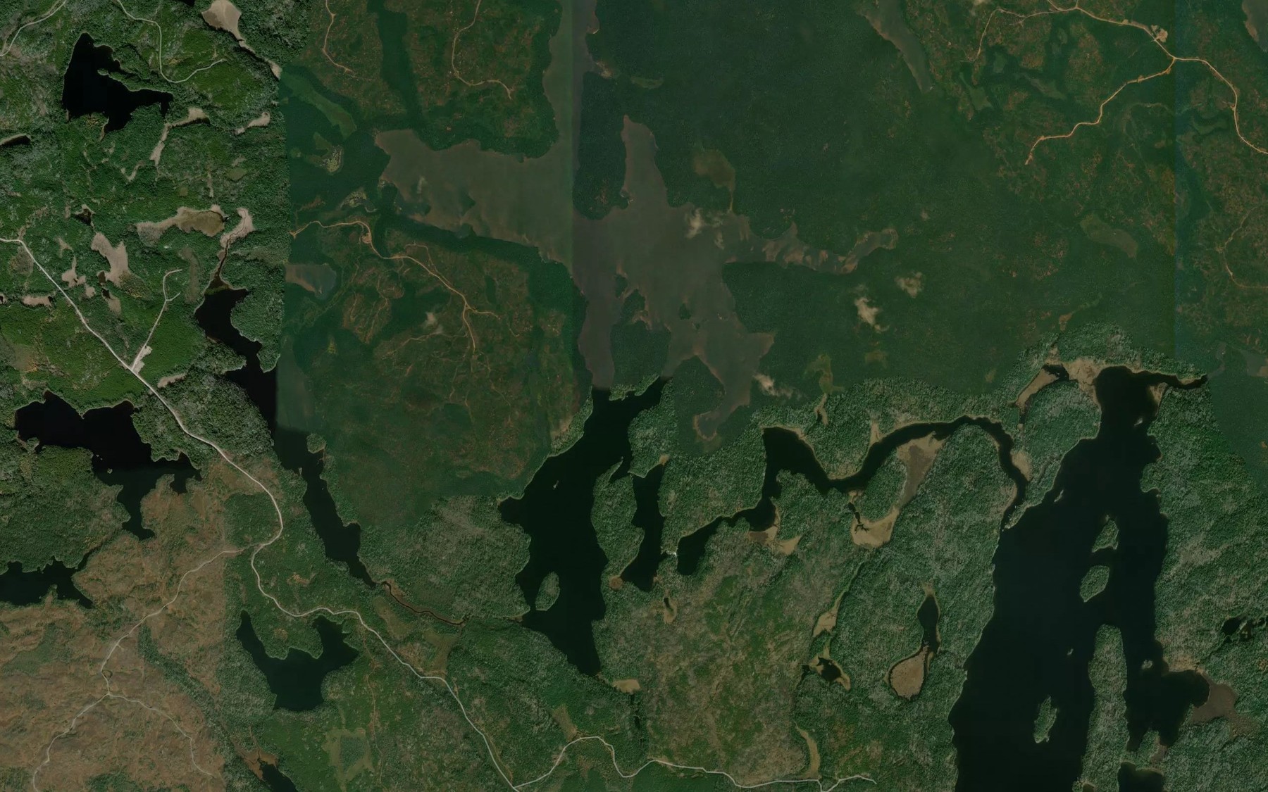 Satellite map of the Sakwite Lake