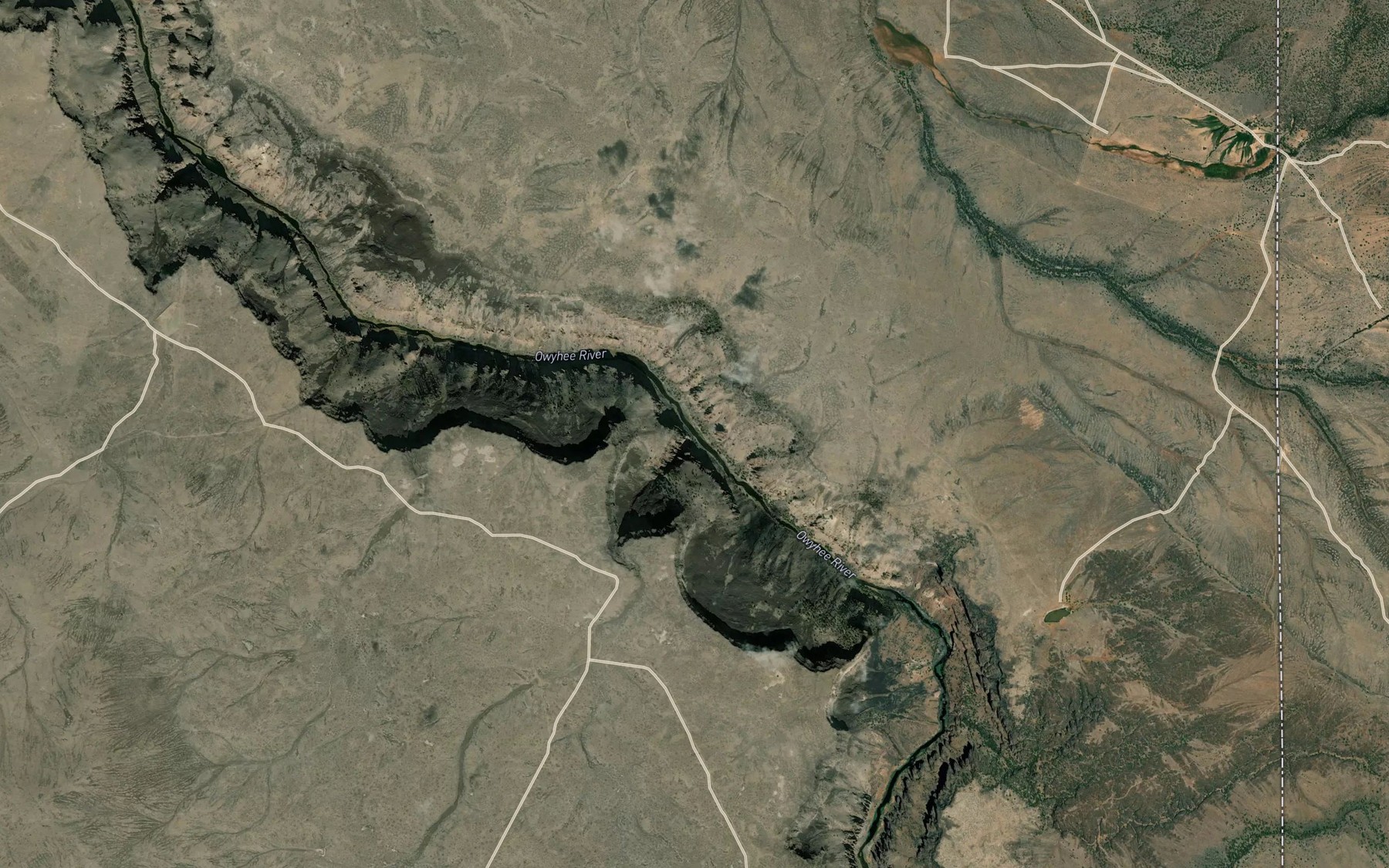 Satellite map of the Bull Creek