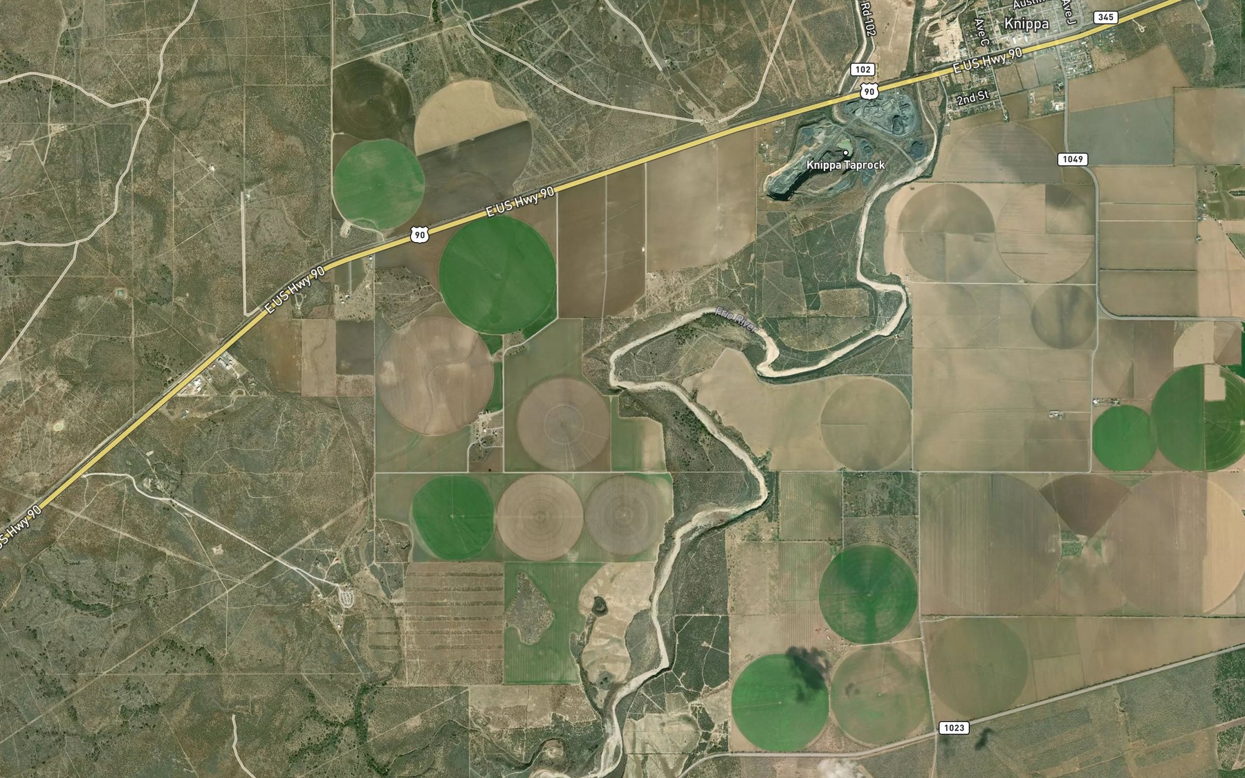 Satellite map of the Black Waterhole