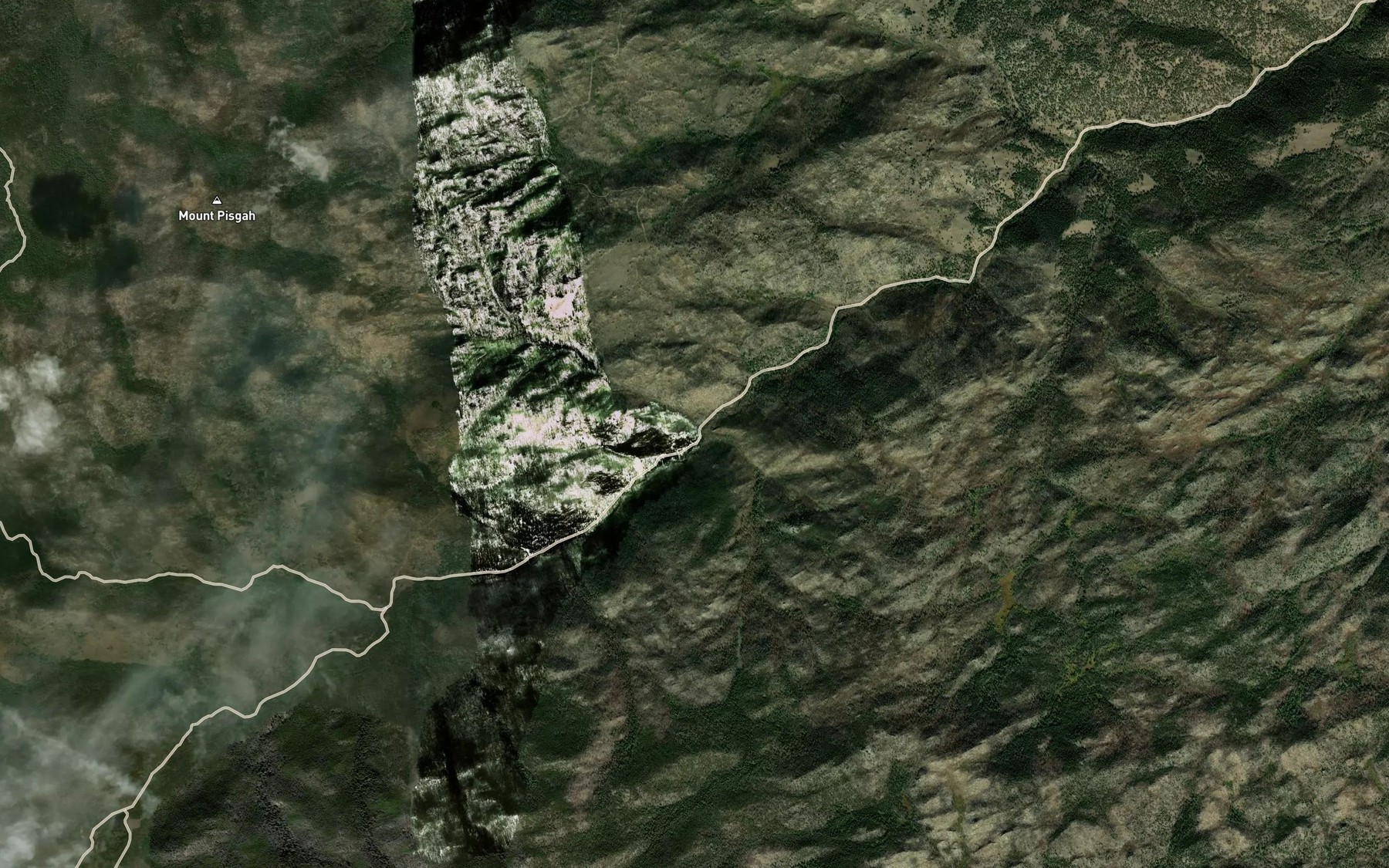 Satellite map of the Wilson Creek