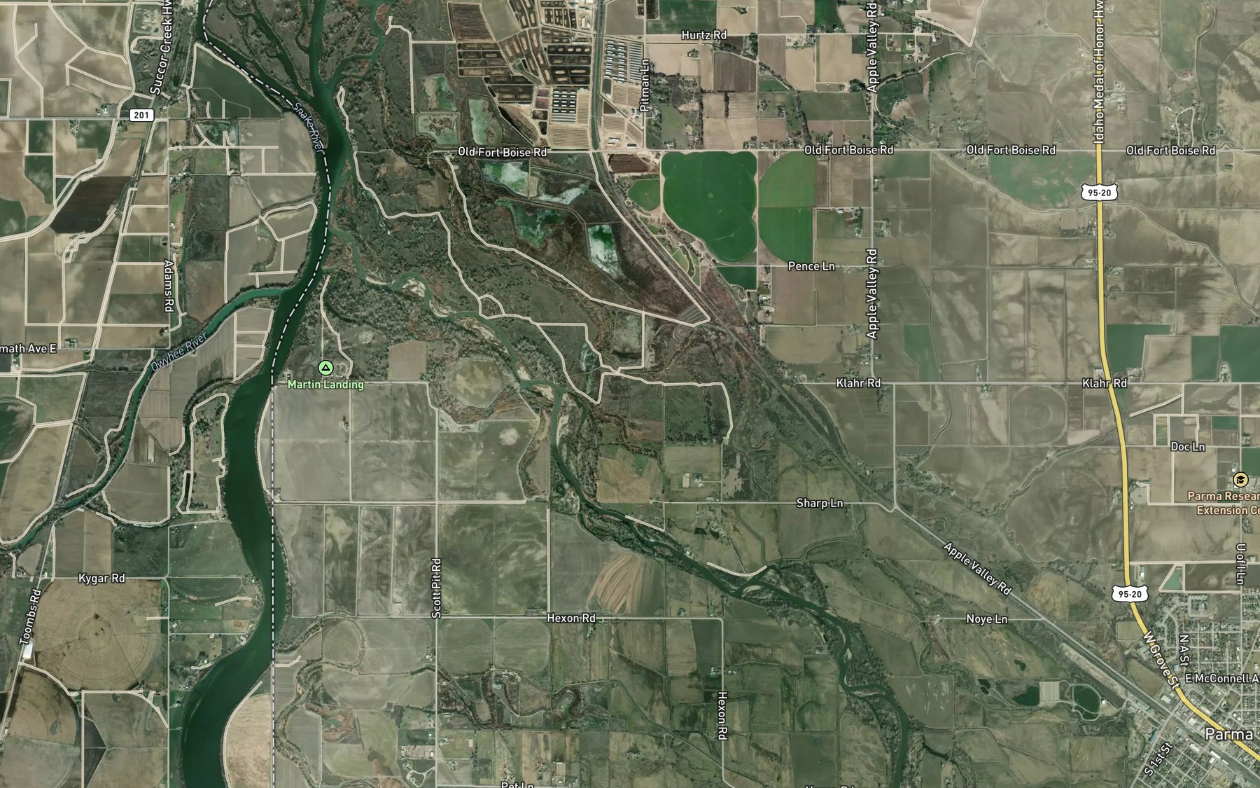 Satellite map of the Wood Duck Pond
