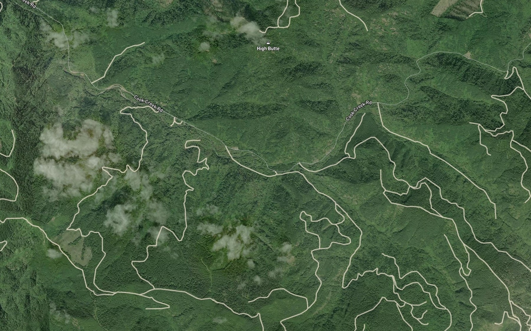 Satellite map of the McKenny Creek