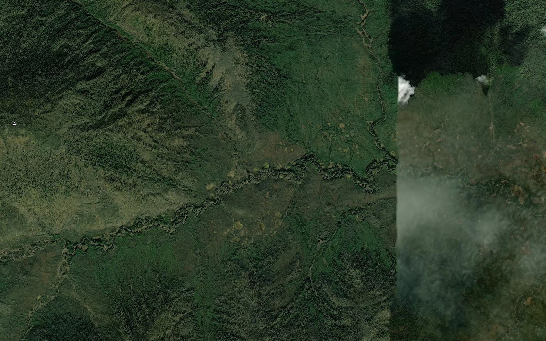 Satellite map of the Little Joe Creek