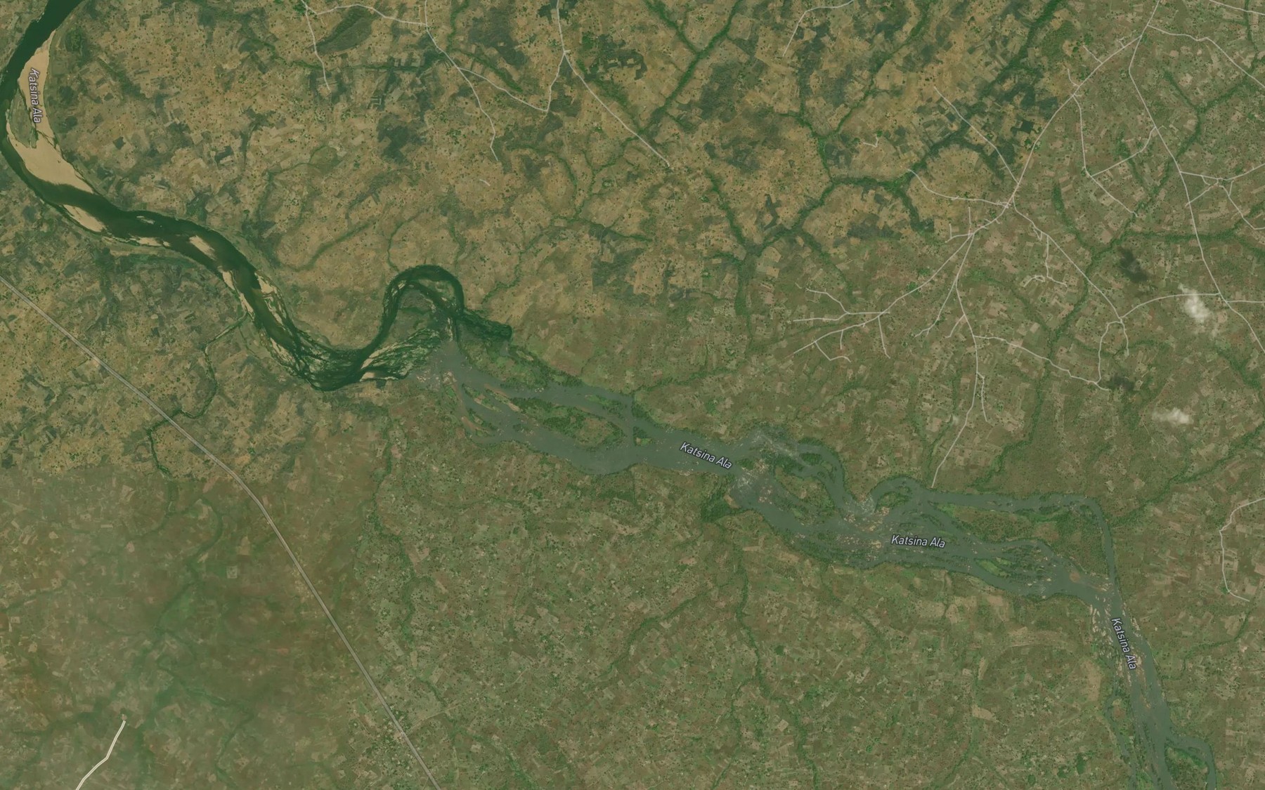 Satellite map of the River Ushisha