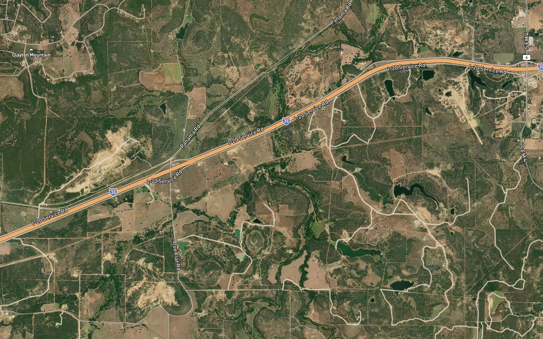 Satellite map of the Little Sunday Creek