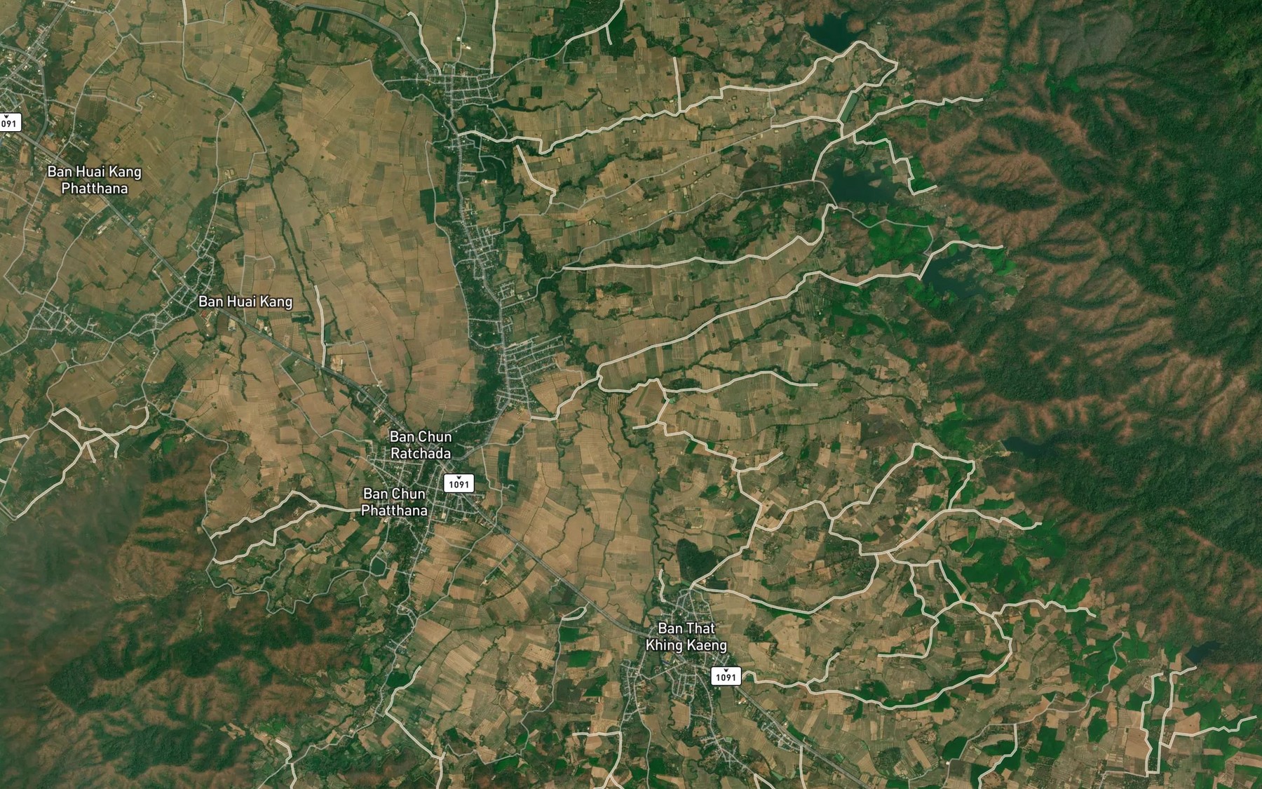 Satellite map of the Nam Mae Thalai