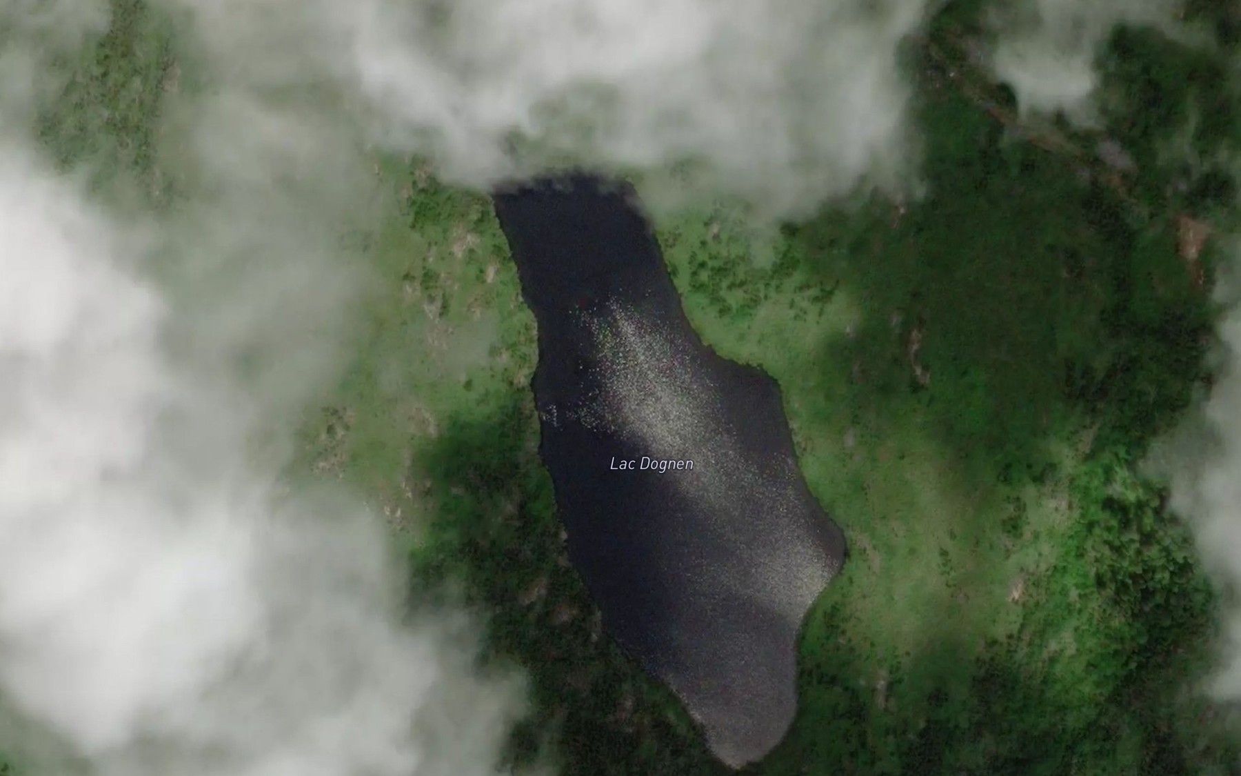 Satellite map of the Lac Dognen