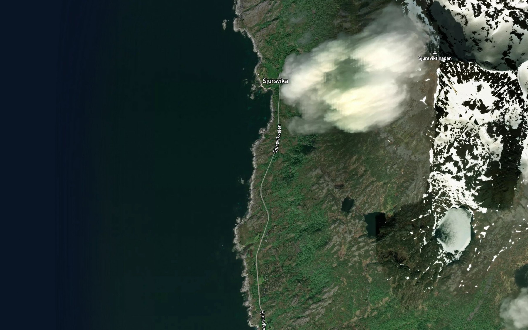 Satellite map of the Oterneselva