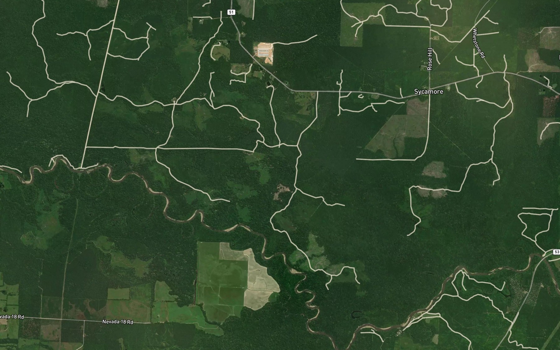 Satellite map of the Long Slough