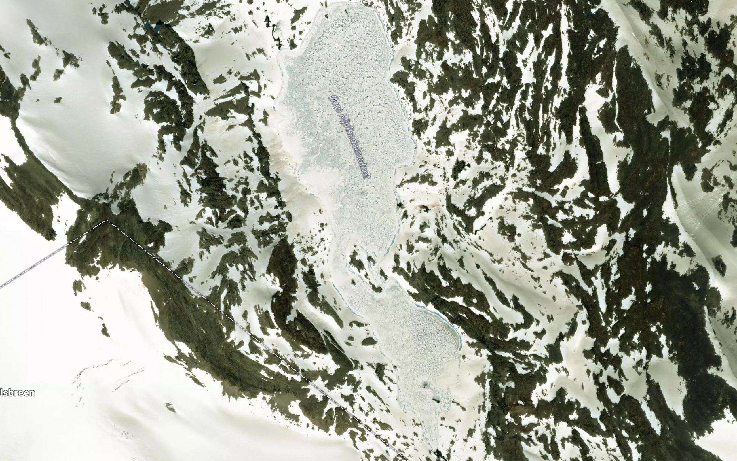 Mjolkedalsvatnet,ovre