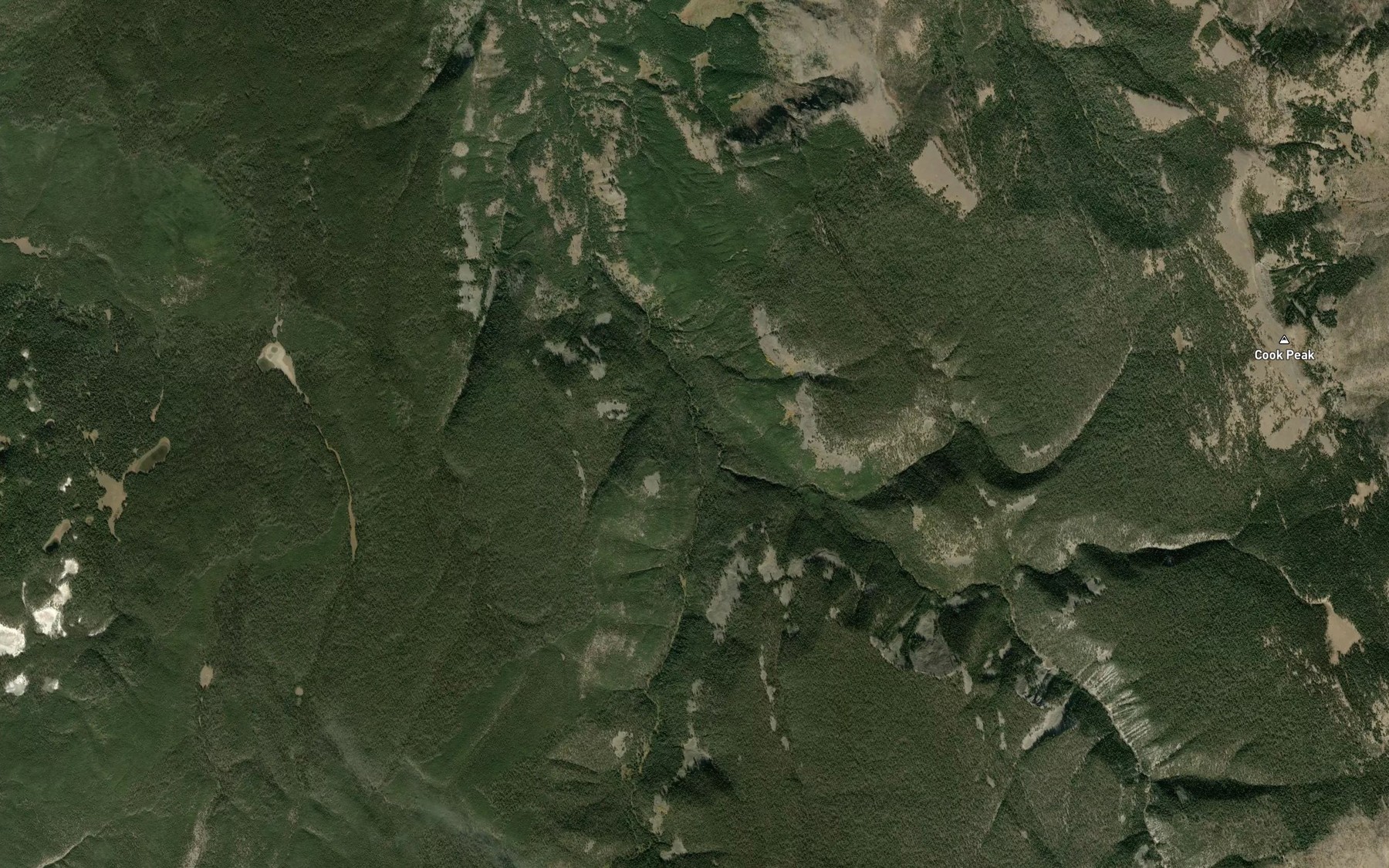 Satellite map of the Arrow Canyon Creek