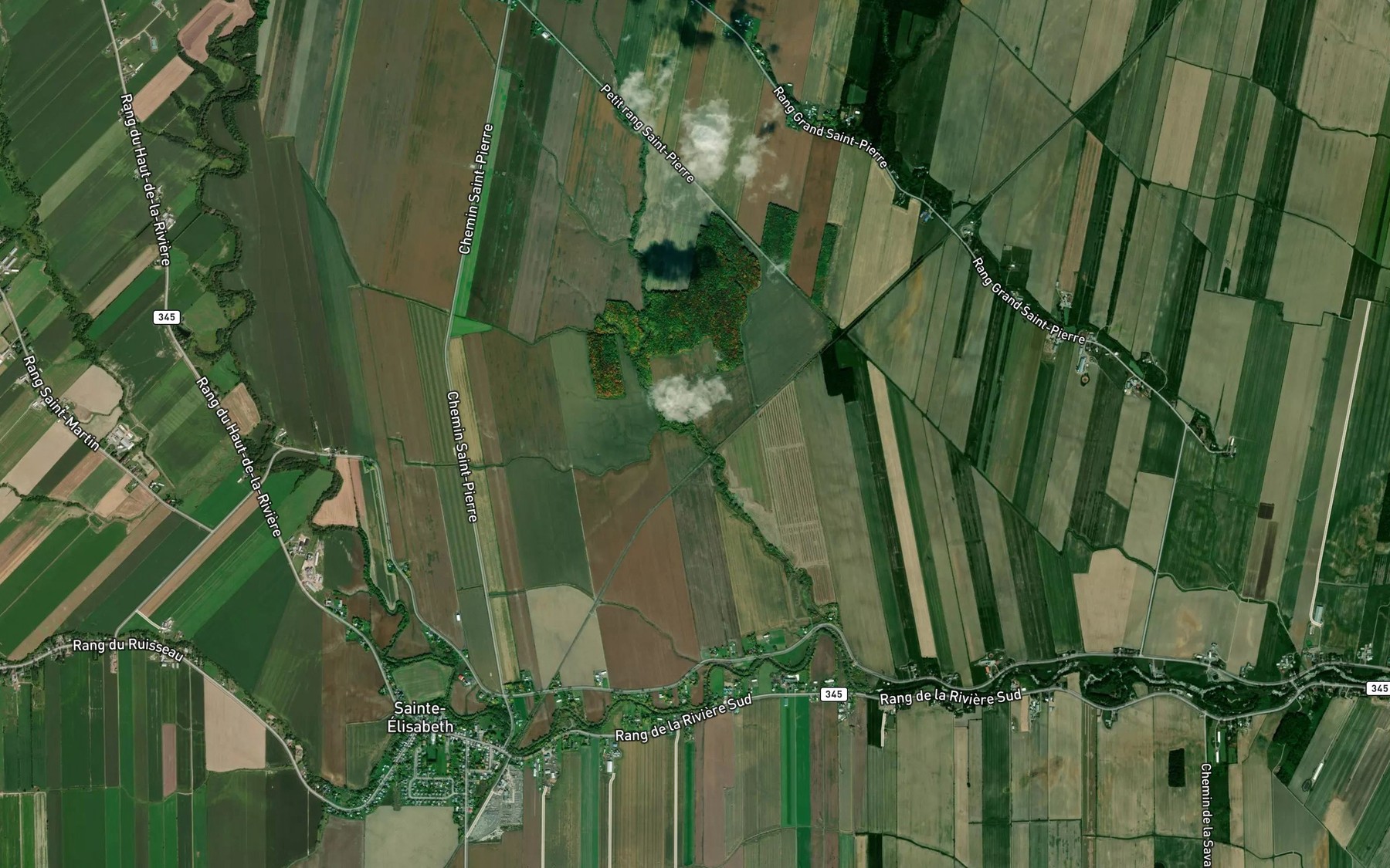Satellite map of the Coulee des Pins