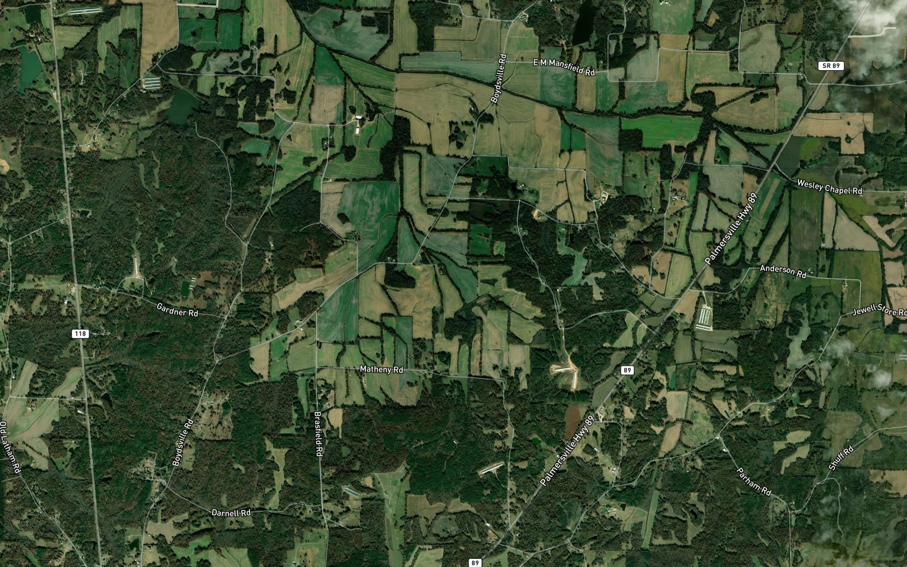 Satellite map of the Cypress Creek Lake Number Nine