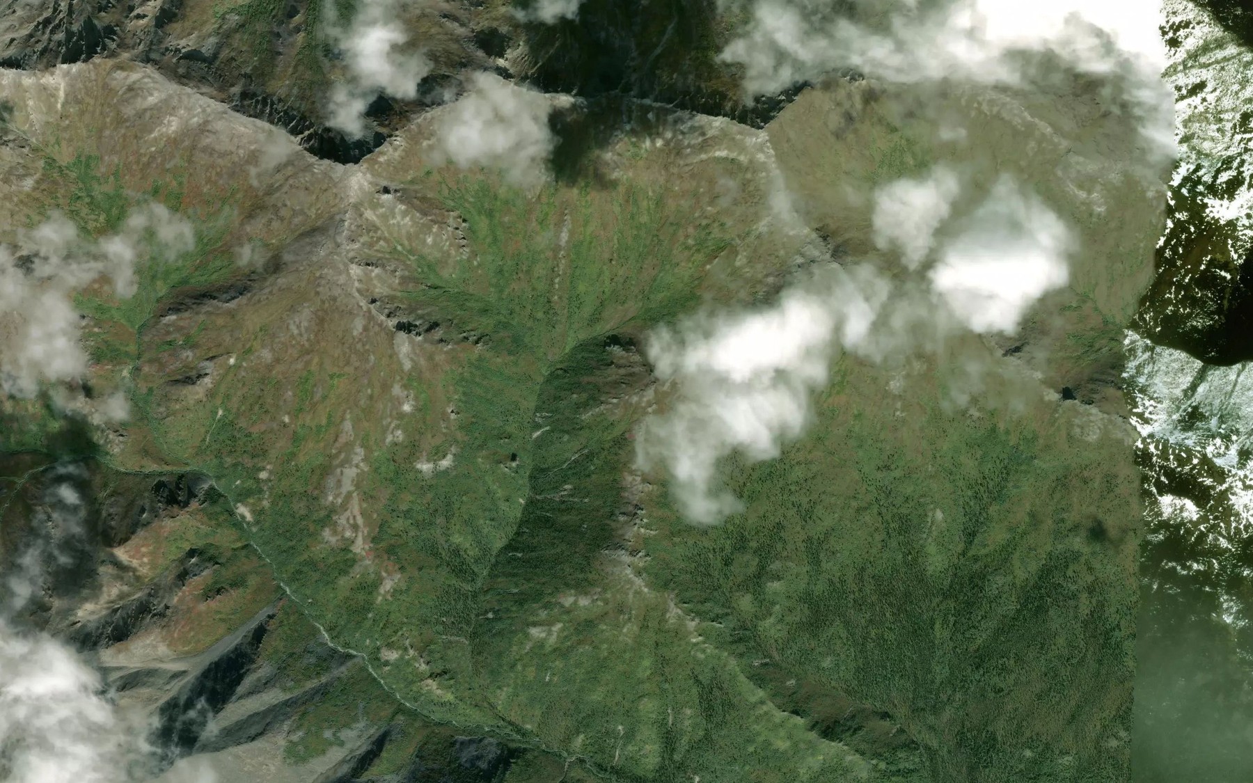 Satellite map of the Kalutna River