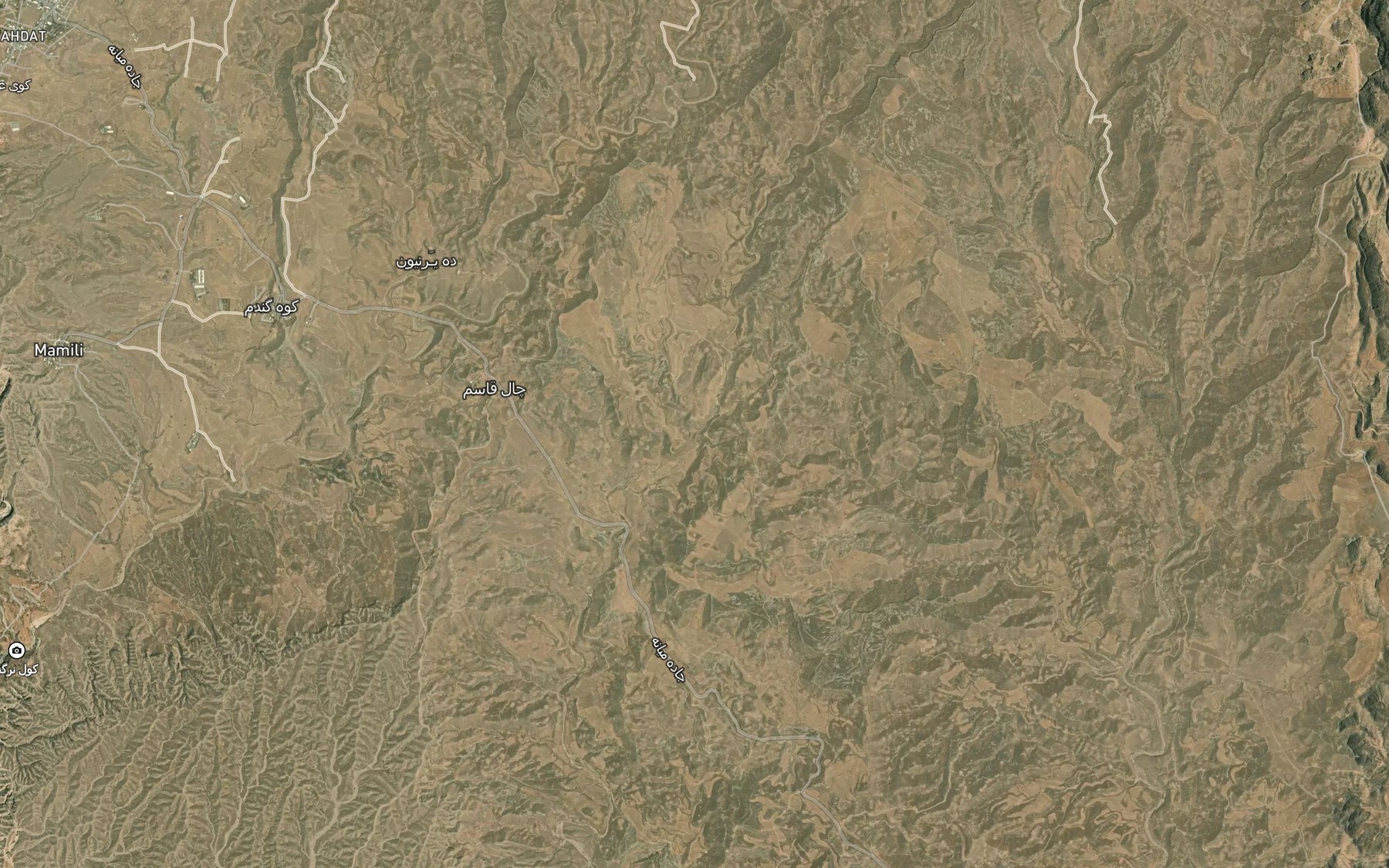 Satellite map of the Gelal-e Chal Qasem