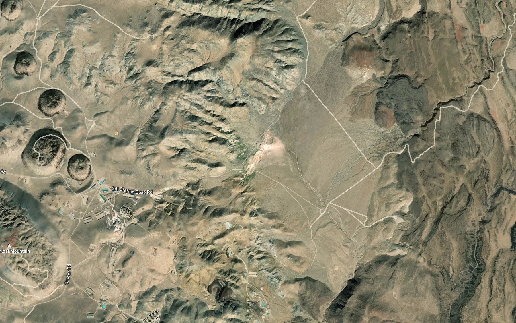Satellite map of the Coso Hot Springs