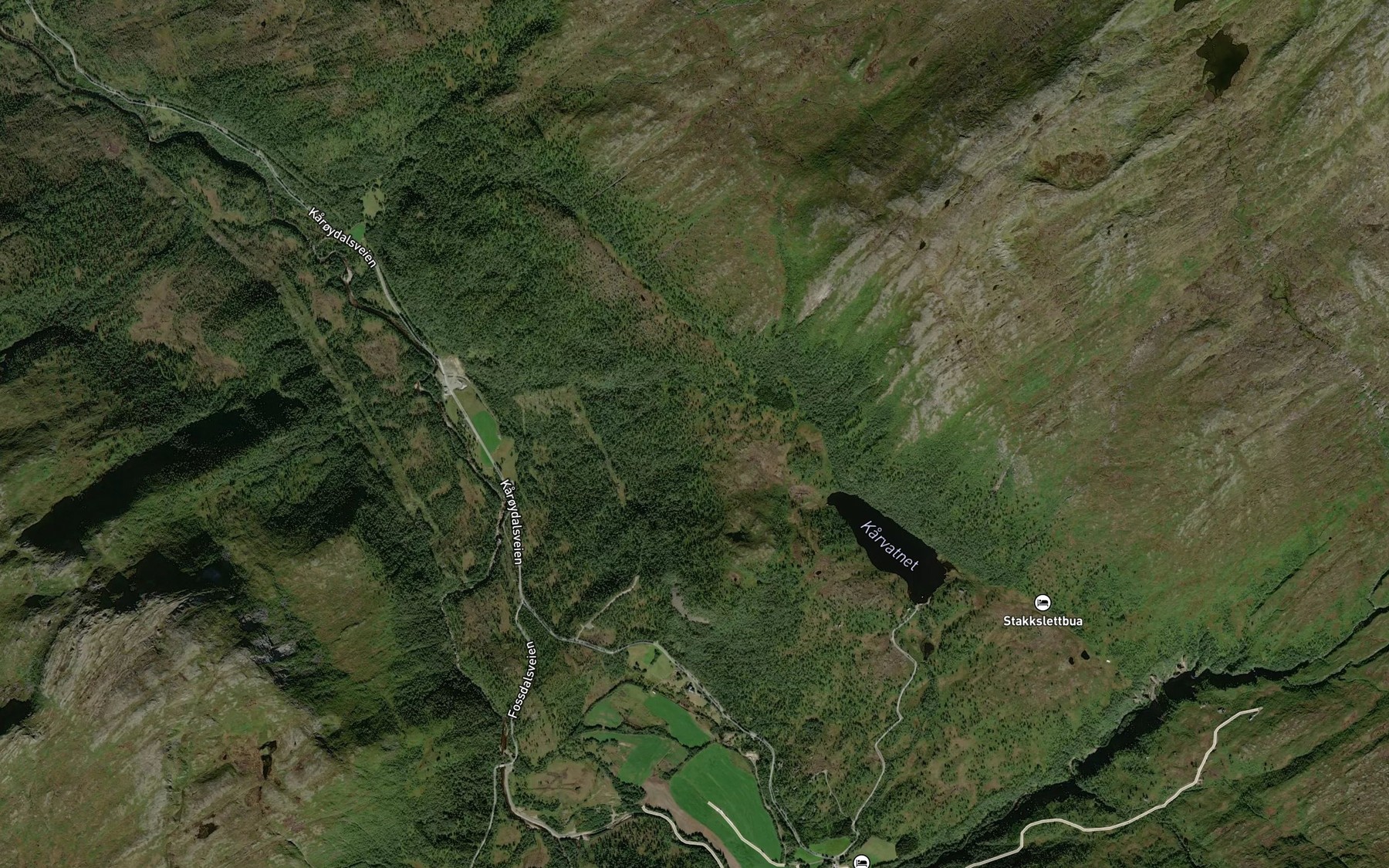 Satellite map of the Karlibekken