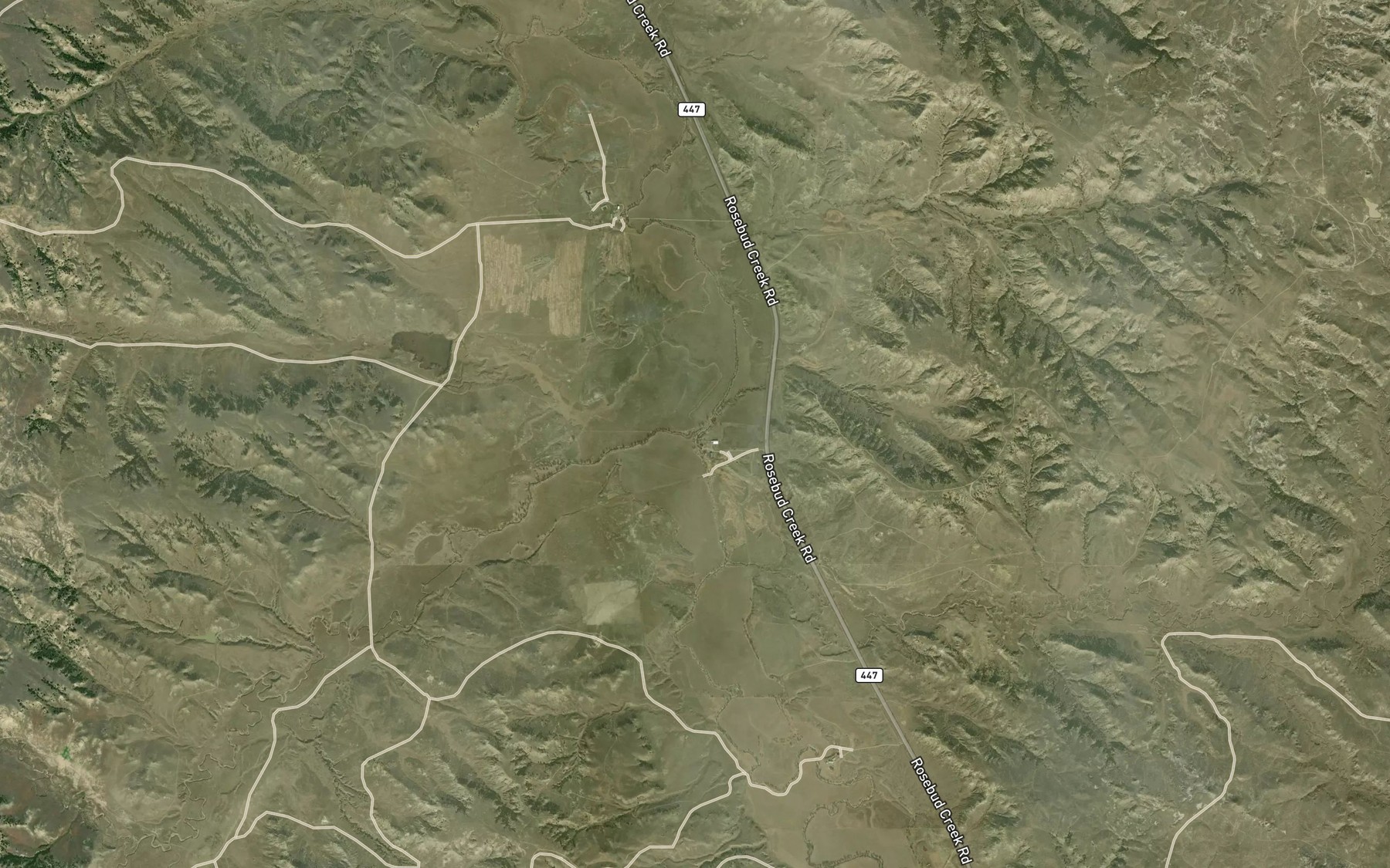 Satellite map of the Cottonwood Creek