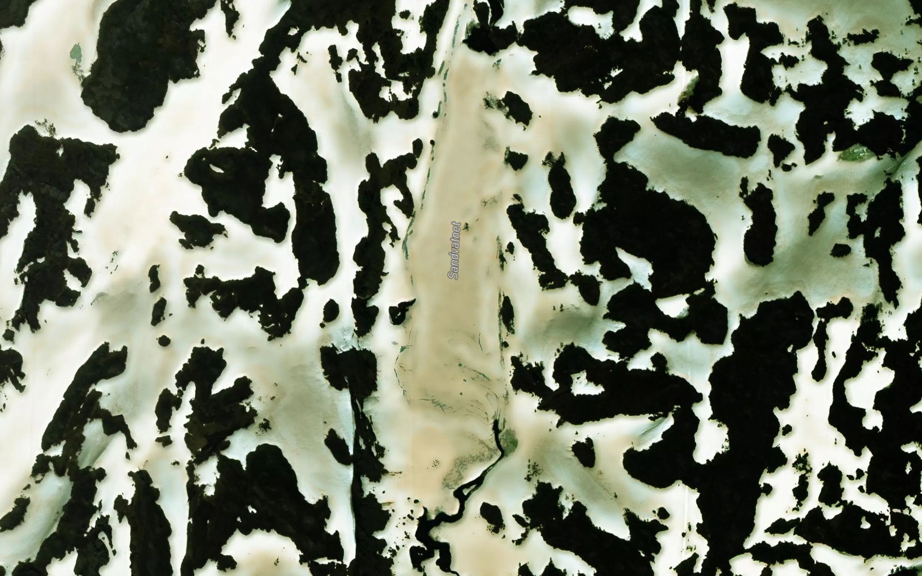Satellite map of the Sandvatnet