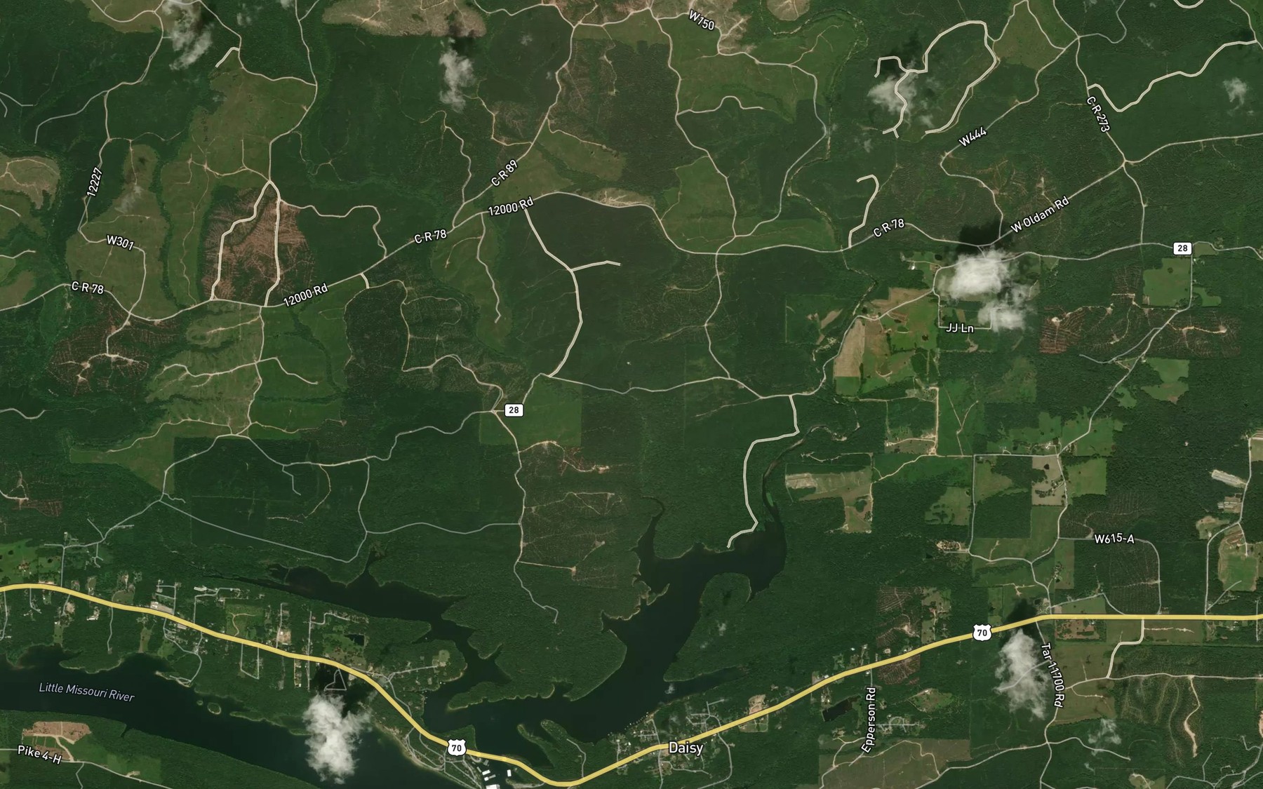 Satellite map of the Little Beaver Creek