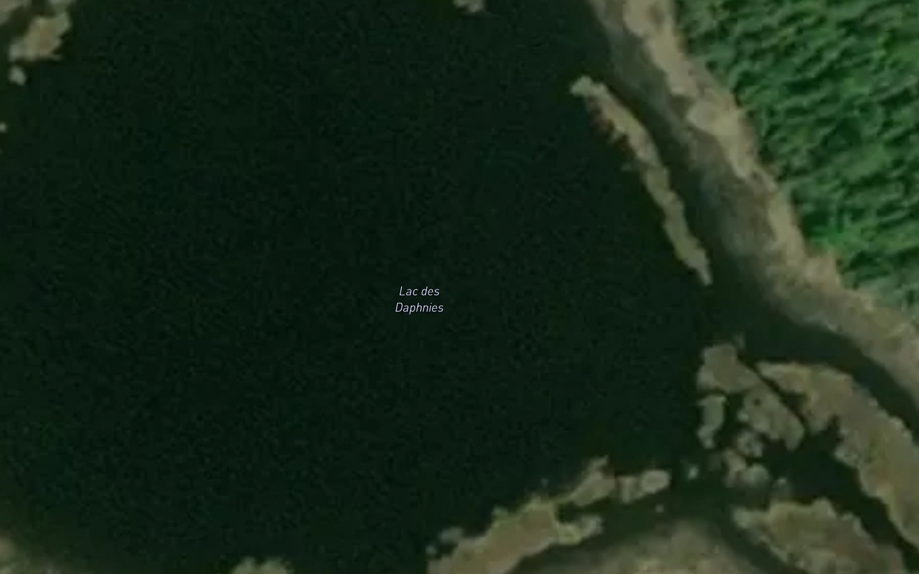 Satellite map of the Lac des Daphnies