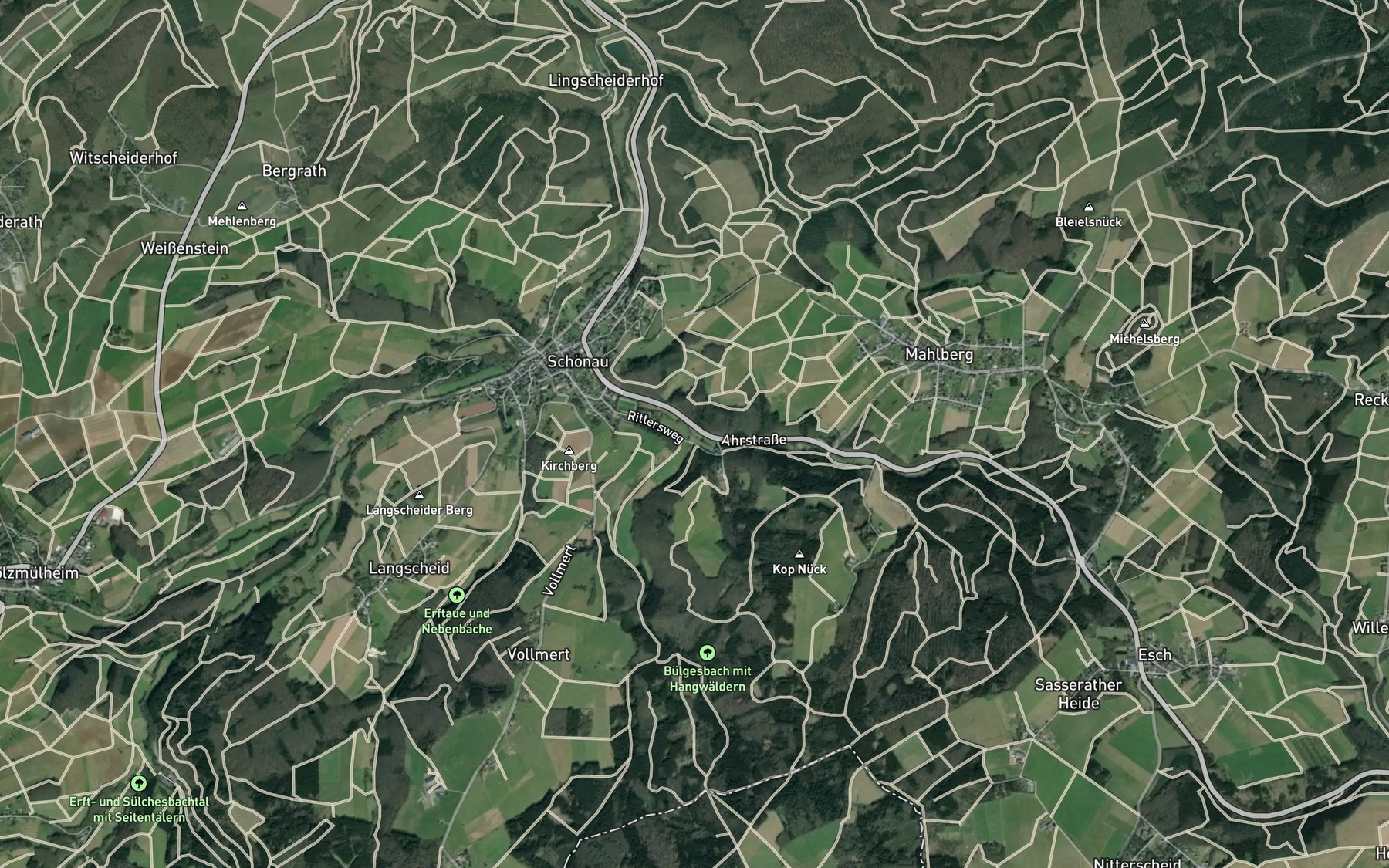 Satellite map of the Krumesbach