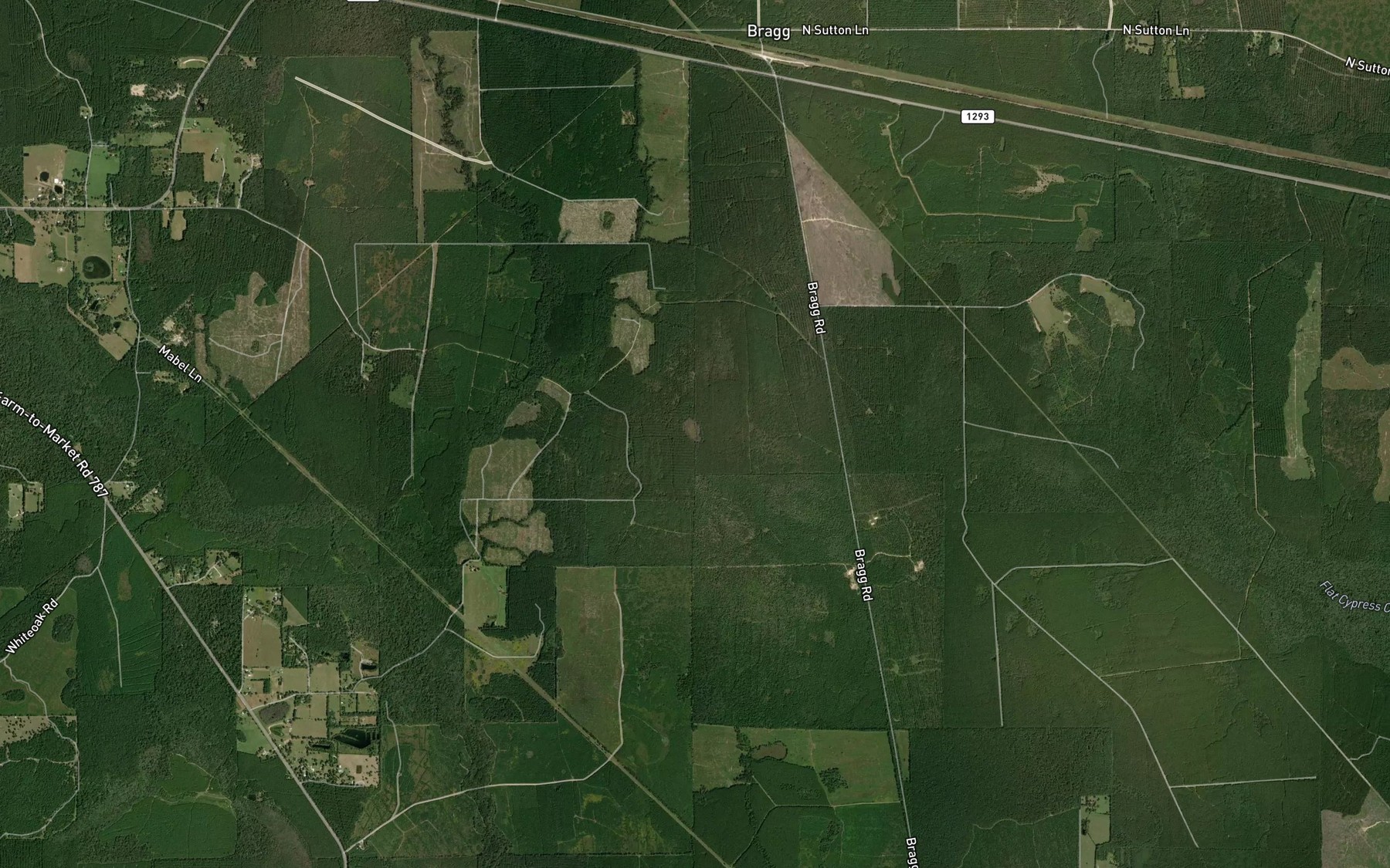 Satellite map of the Peach Pond