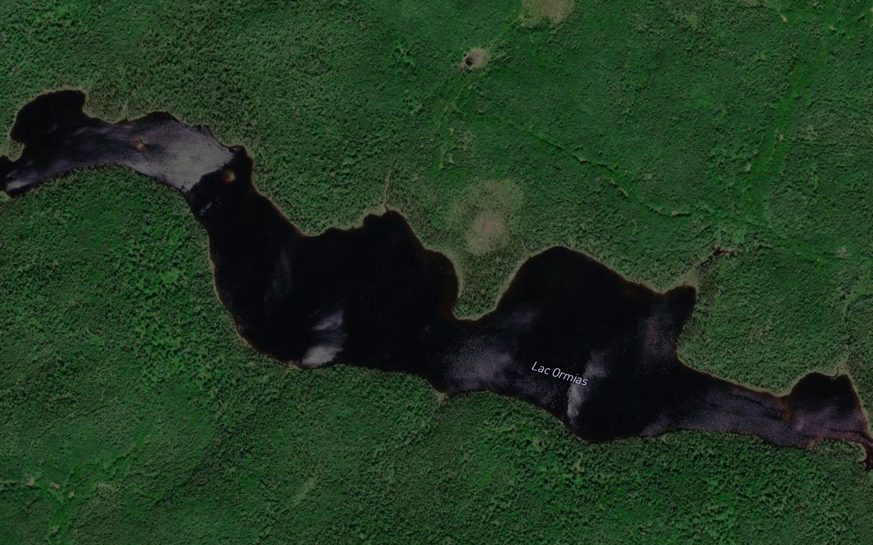 Satellite map of the Lac Ormias