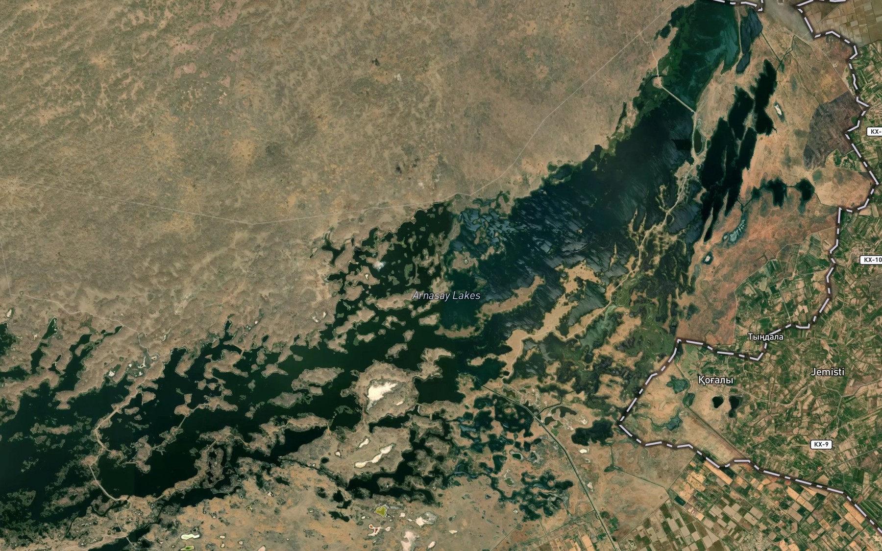 Satellite map of the Arnasoy Ko'li
