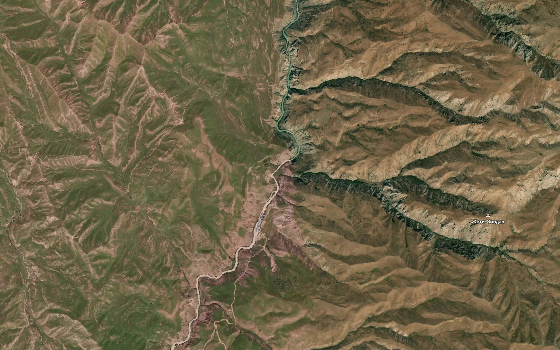 Satellite map of the Ak-Tash