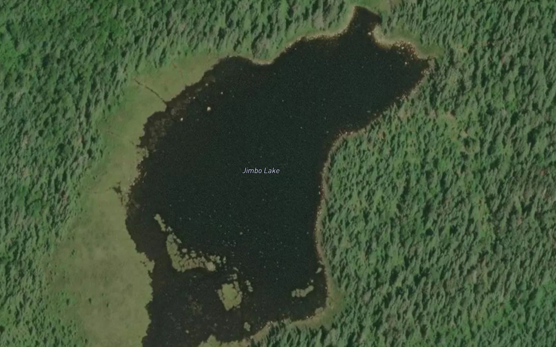 Satellite map of the Jimbo Lake