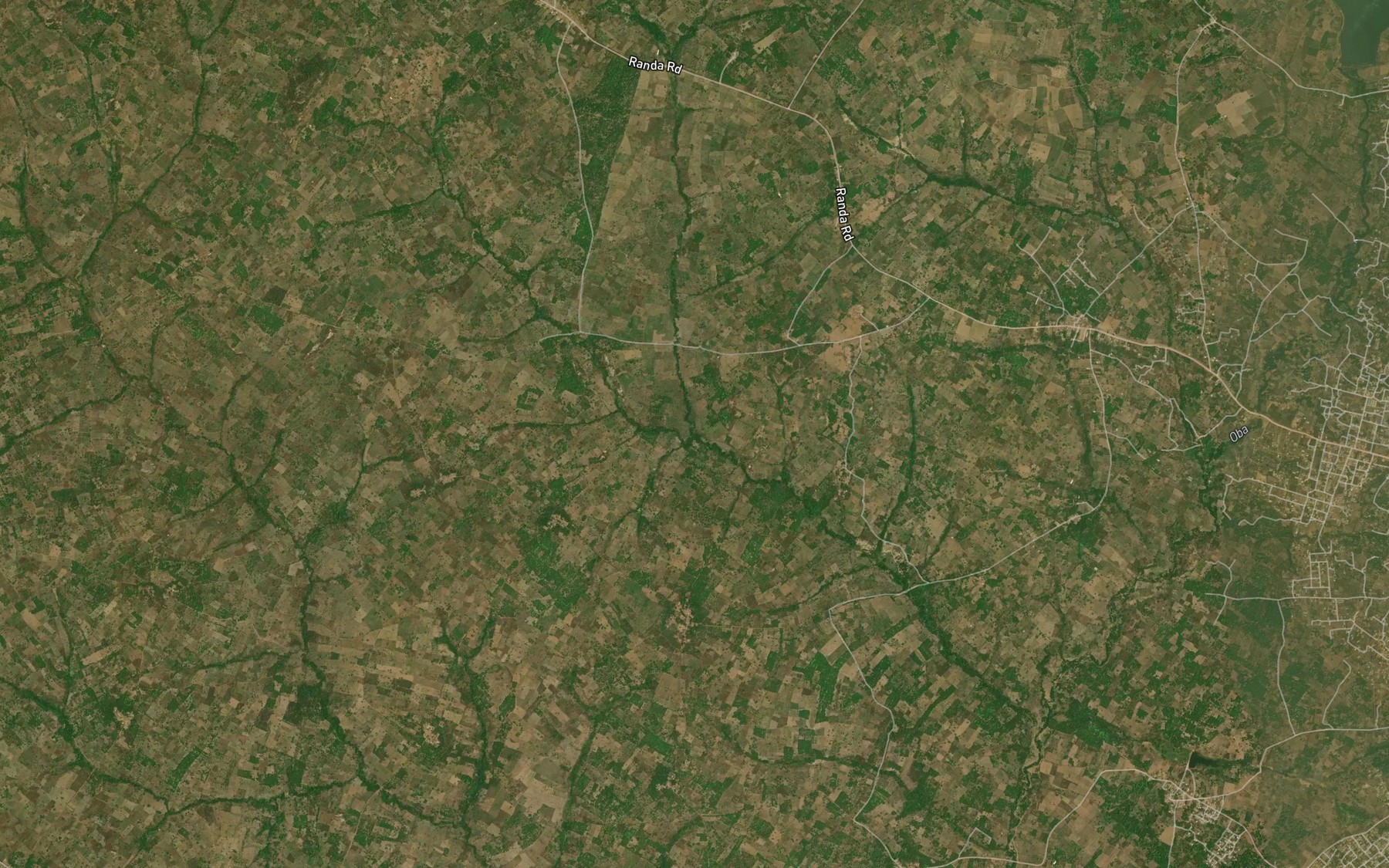 Satellite map of the River Alako