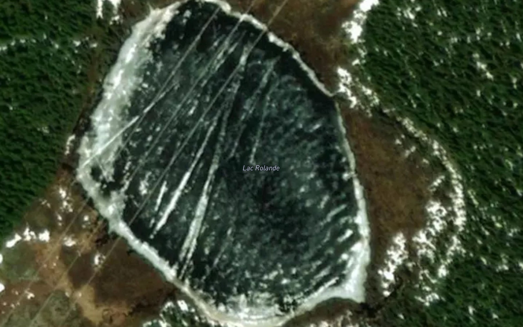 Satellite map of the Lac Rolande