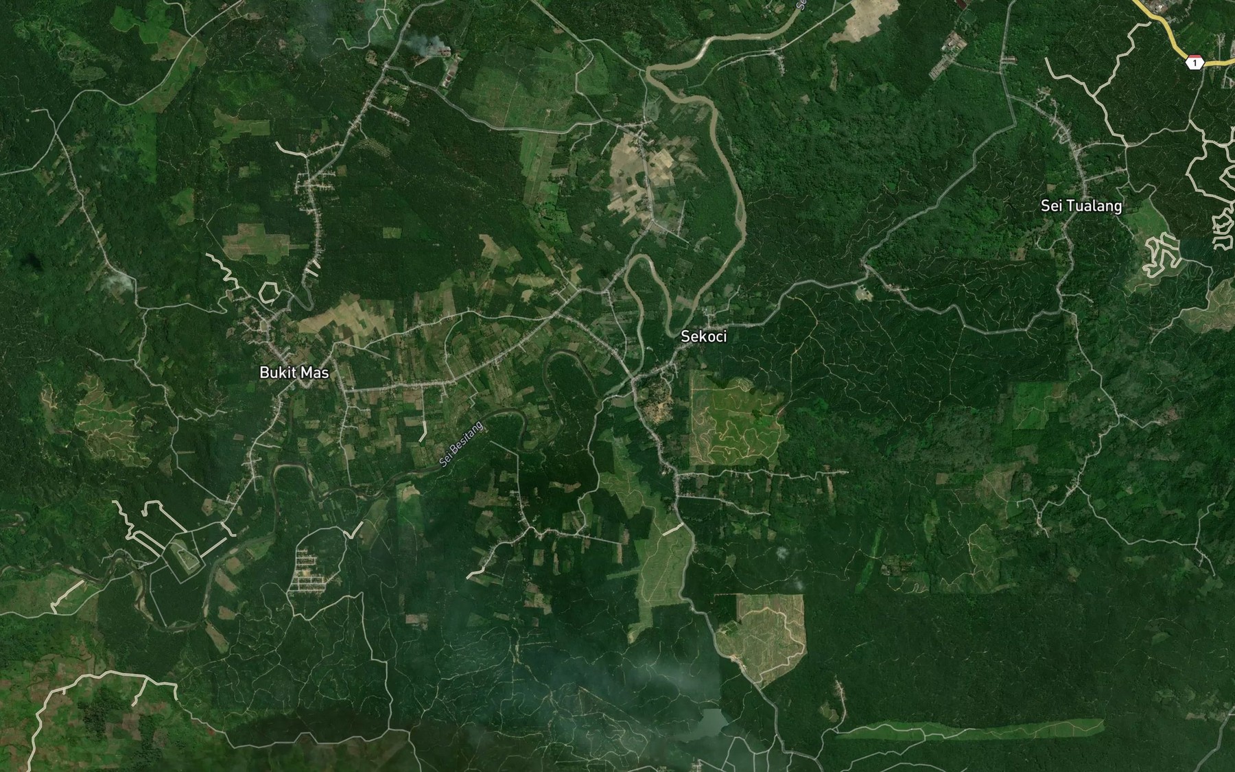 Satellite map of the Alur Sekoci