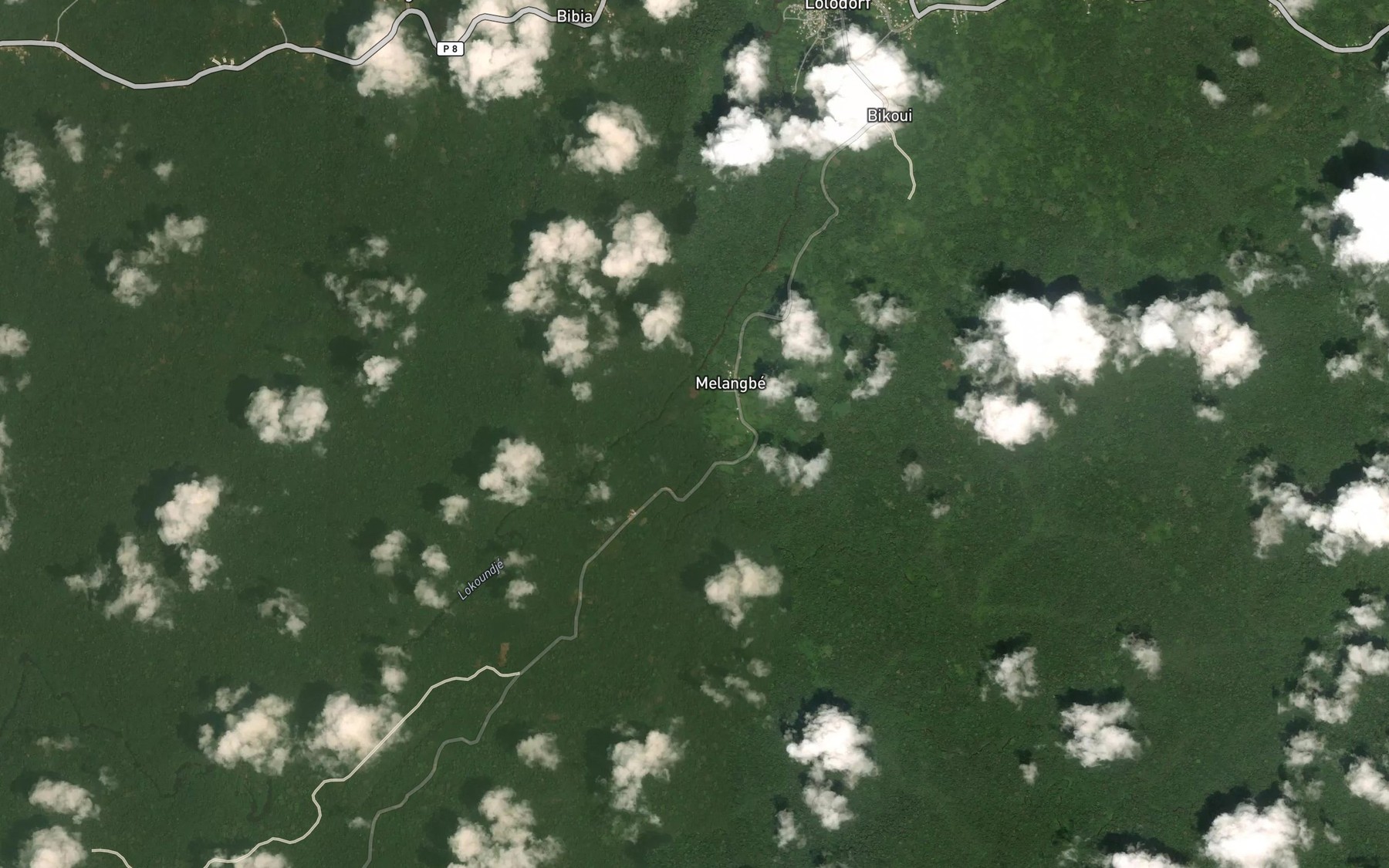 Satellite map of the Melange