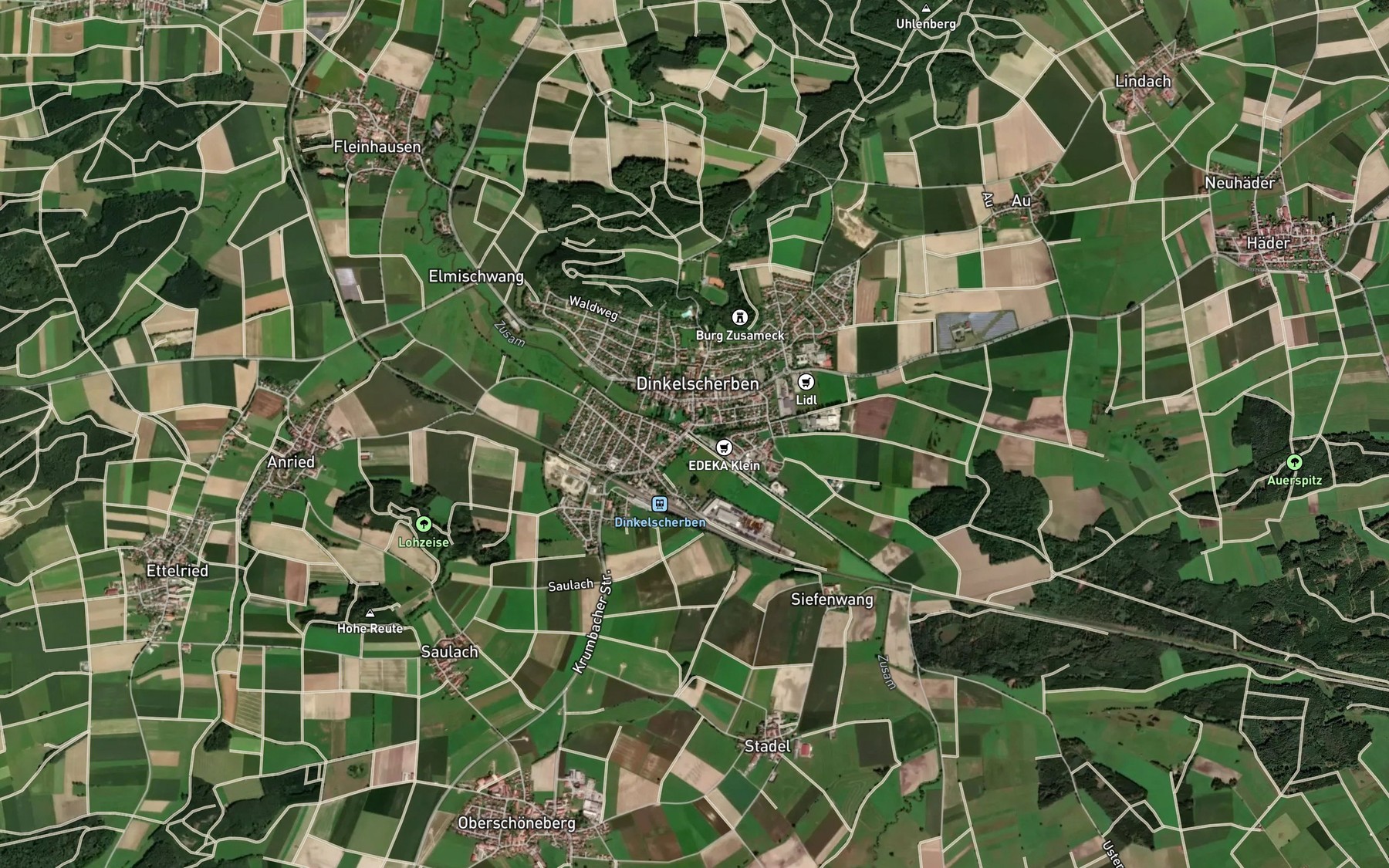 Satellite map of the Kleine Roth