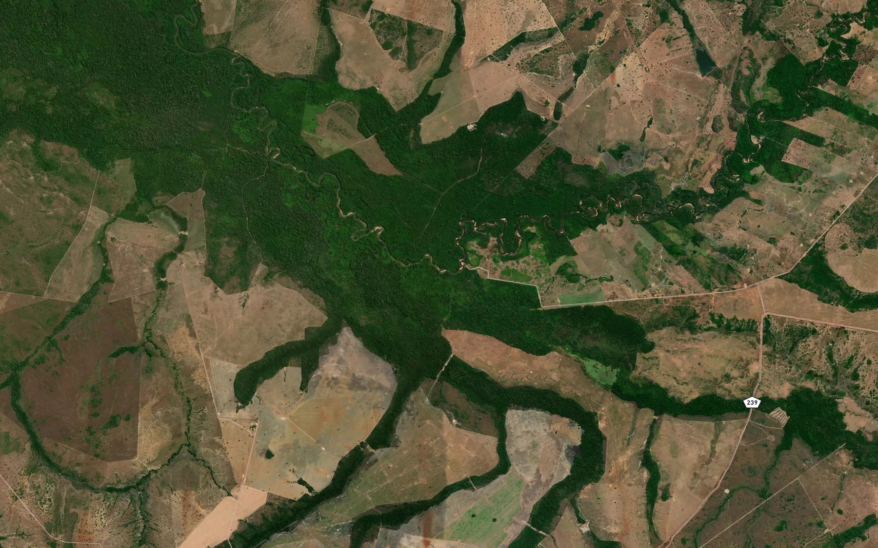 Satellite map of the Ribeirao Fundo