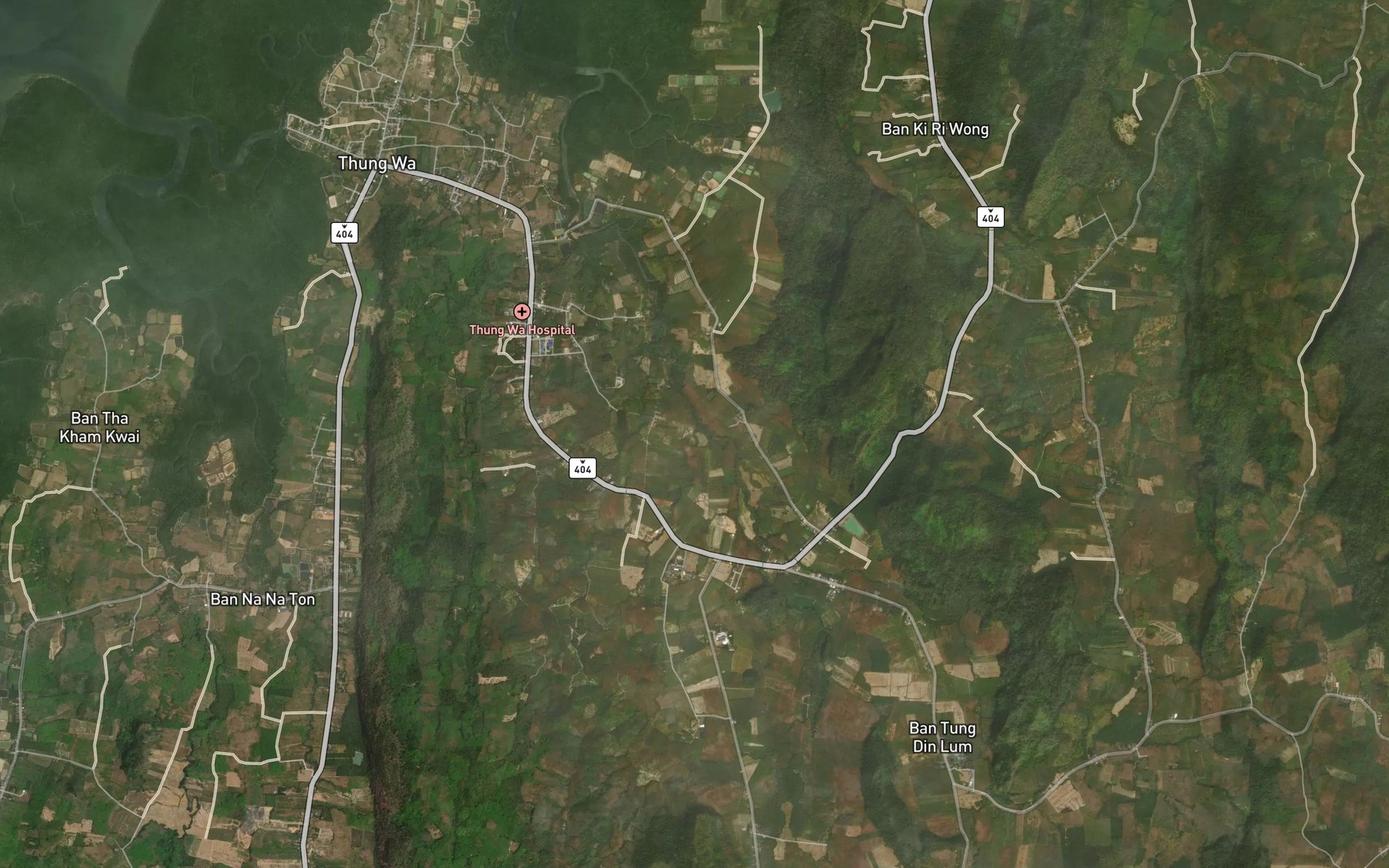 Satellite map of the Khlong Wang Ong