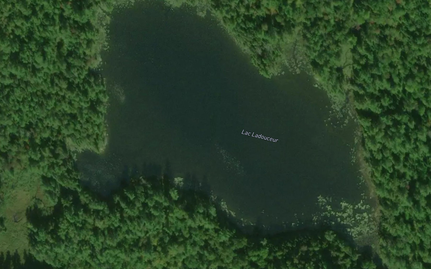 Satellite map of the Lac Ladouceur