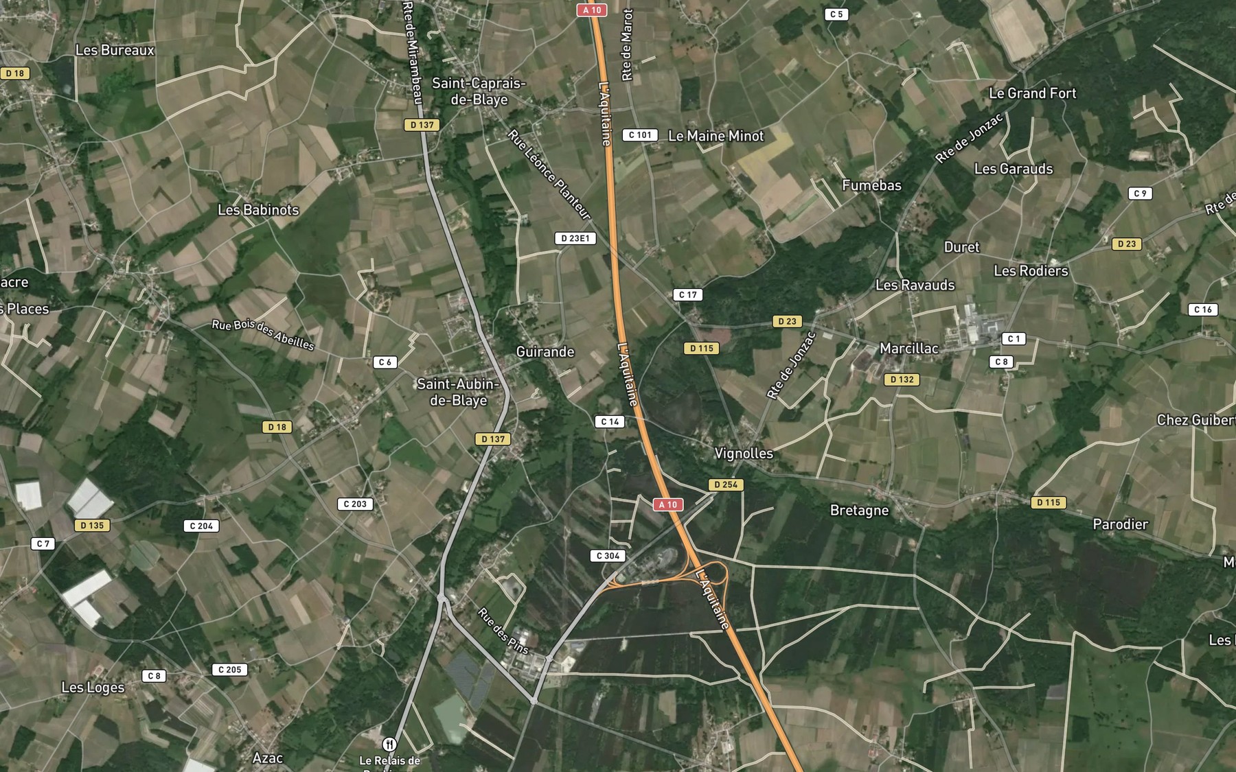 Satellite map of the Vieille
