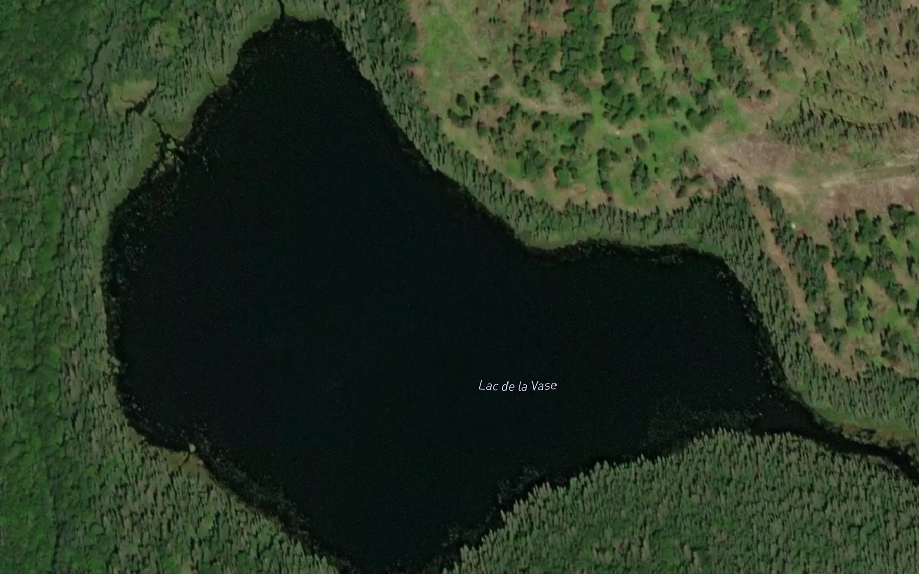 Satellite map of the Lac de la Vase