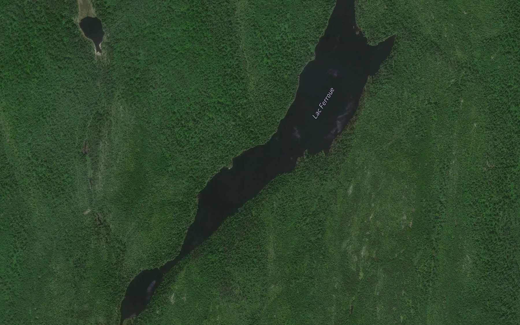 Satellite map of the Lac Ferroue