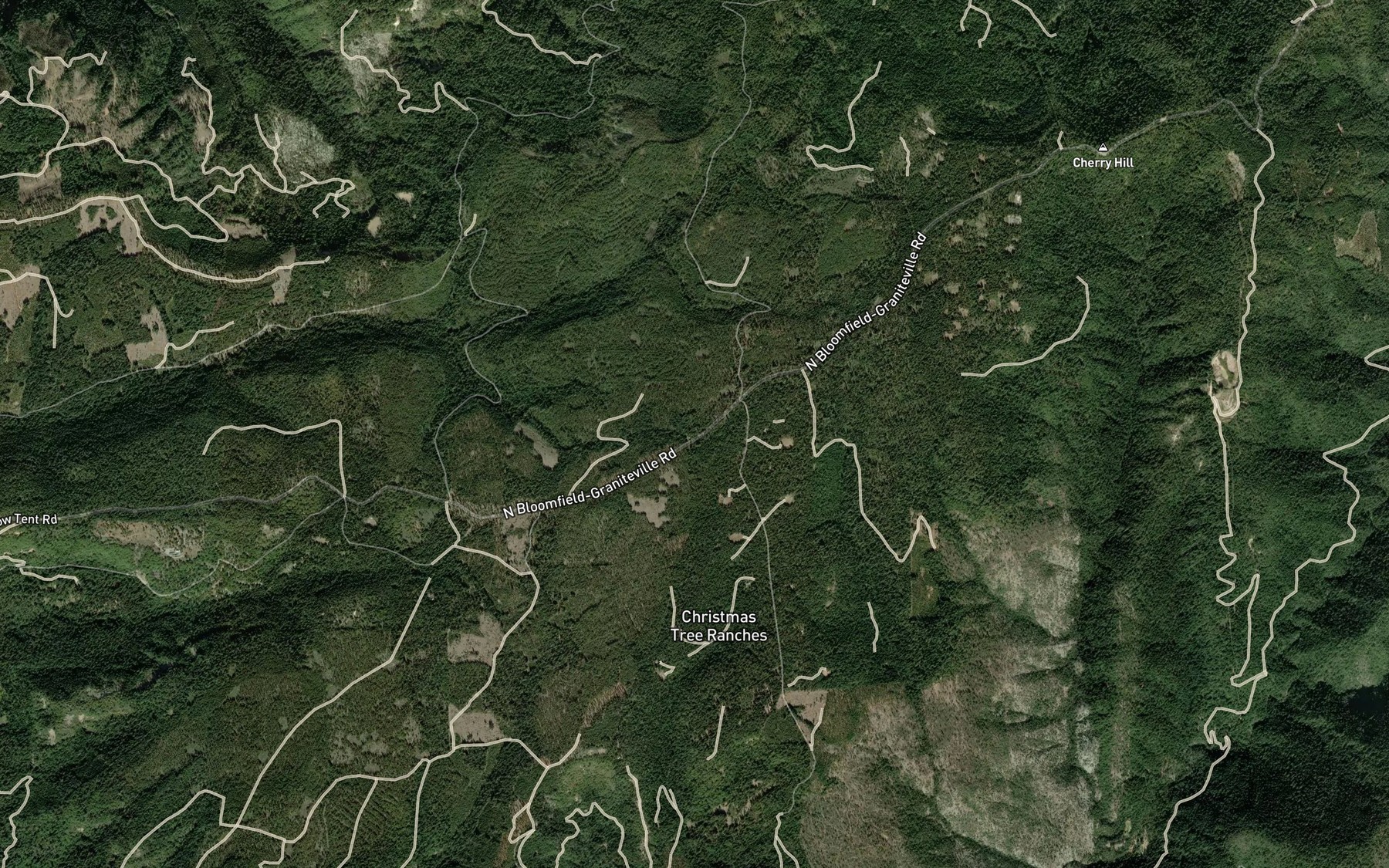 Satellite map of the Snowtent Spring