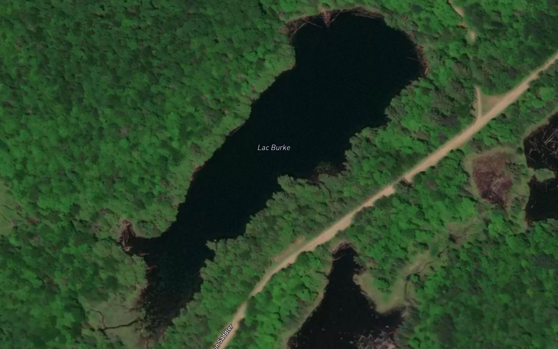 Satellite map of the Lac Burke