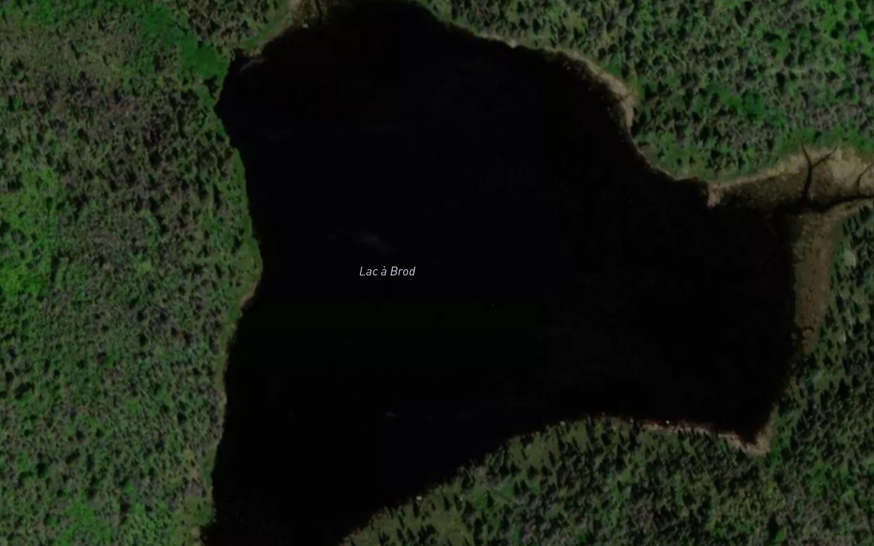 Satellite map of the Lac a Brod
