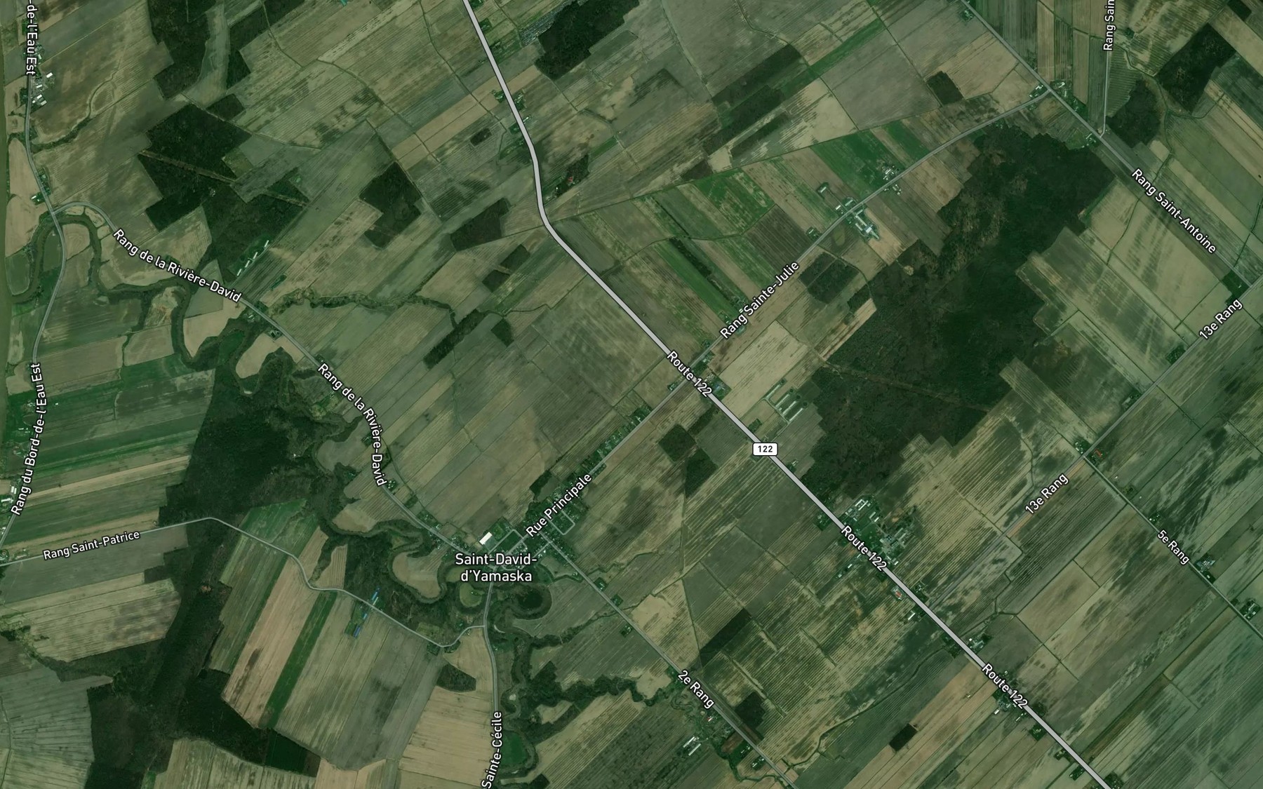 Satellite map of the Cours d'eau Charland-Lauzon