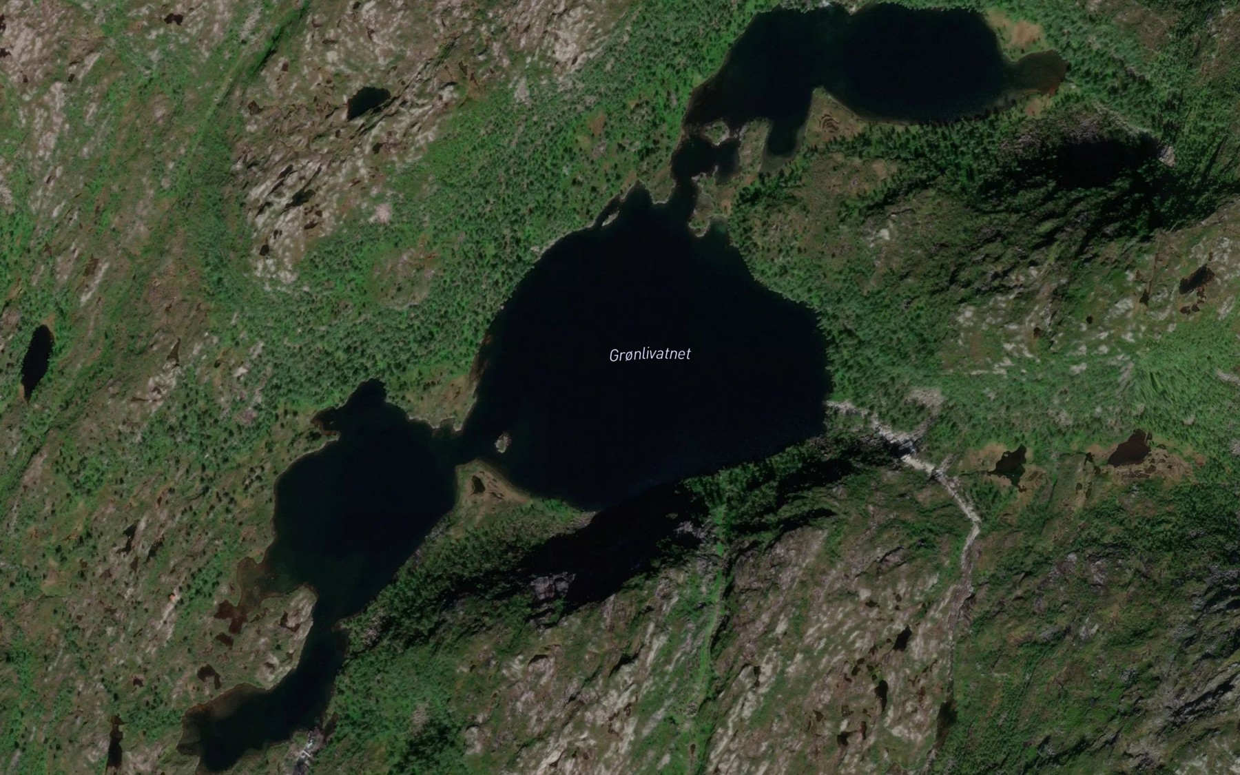 Satellite map of the Gronlivatnet